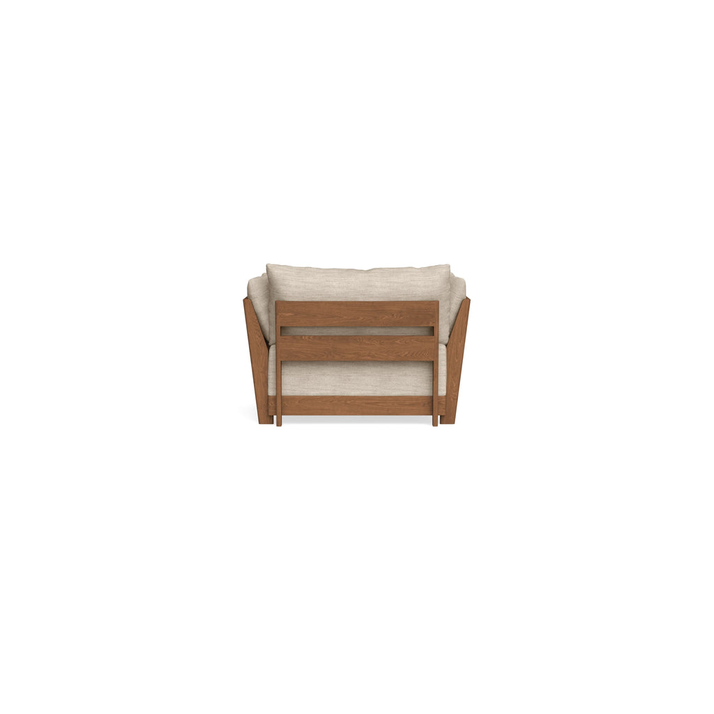 Modular Bondi Espresso Armchair + Ottoman in Wheat | Memory Foam Blend