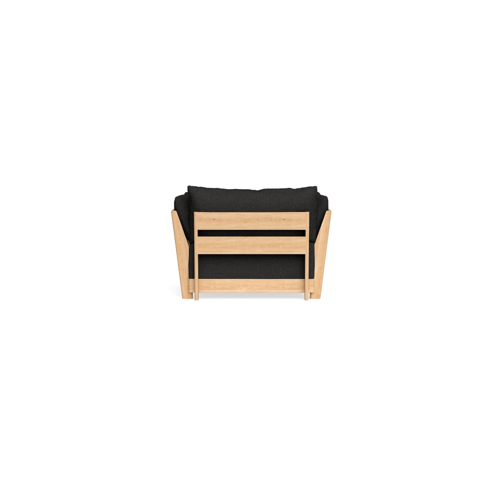Modular Bondi Latte Armchair + Ottoman in Peppercorn | Classic Blend