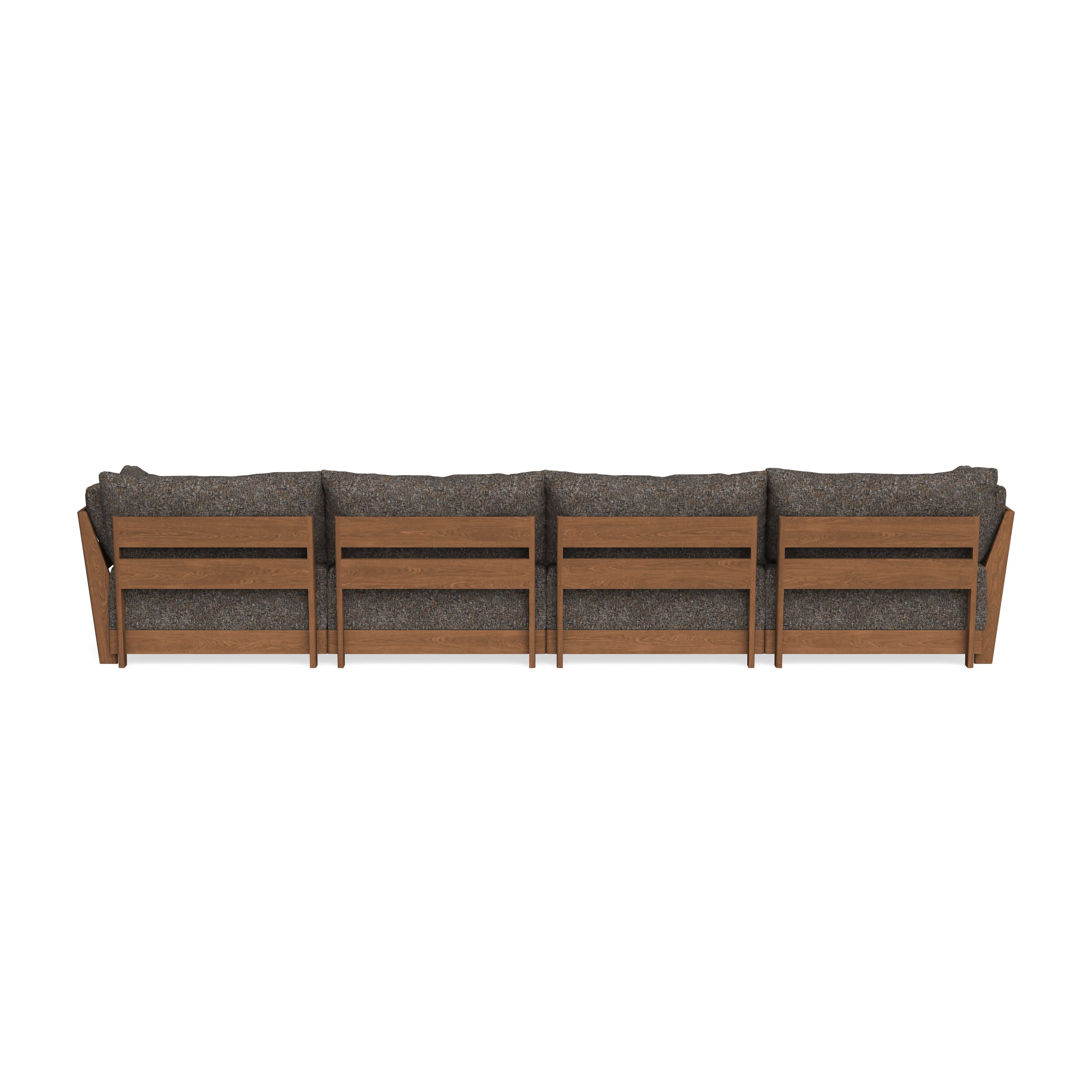 Modular Bondi Espresso 4-Seater Sofa in Eclipse | Memory Foam Blend
