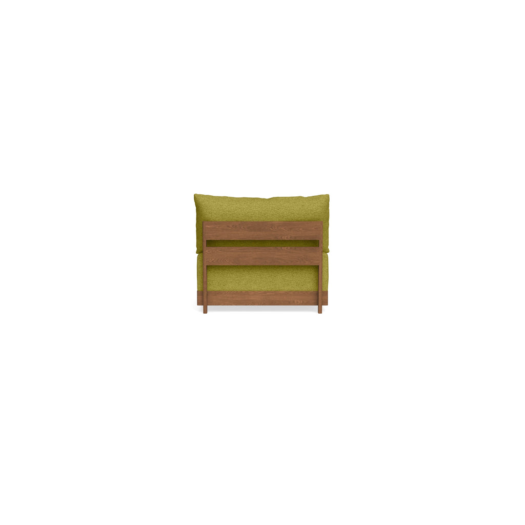 Modular Bondi Espresso Armless Chair in Avocado | Memory Foam Blend