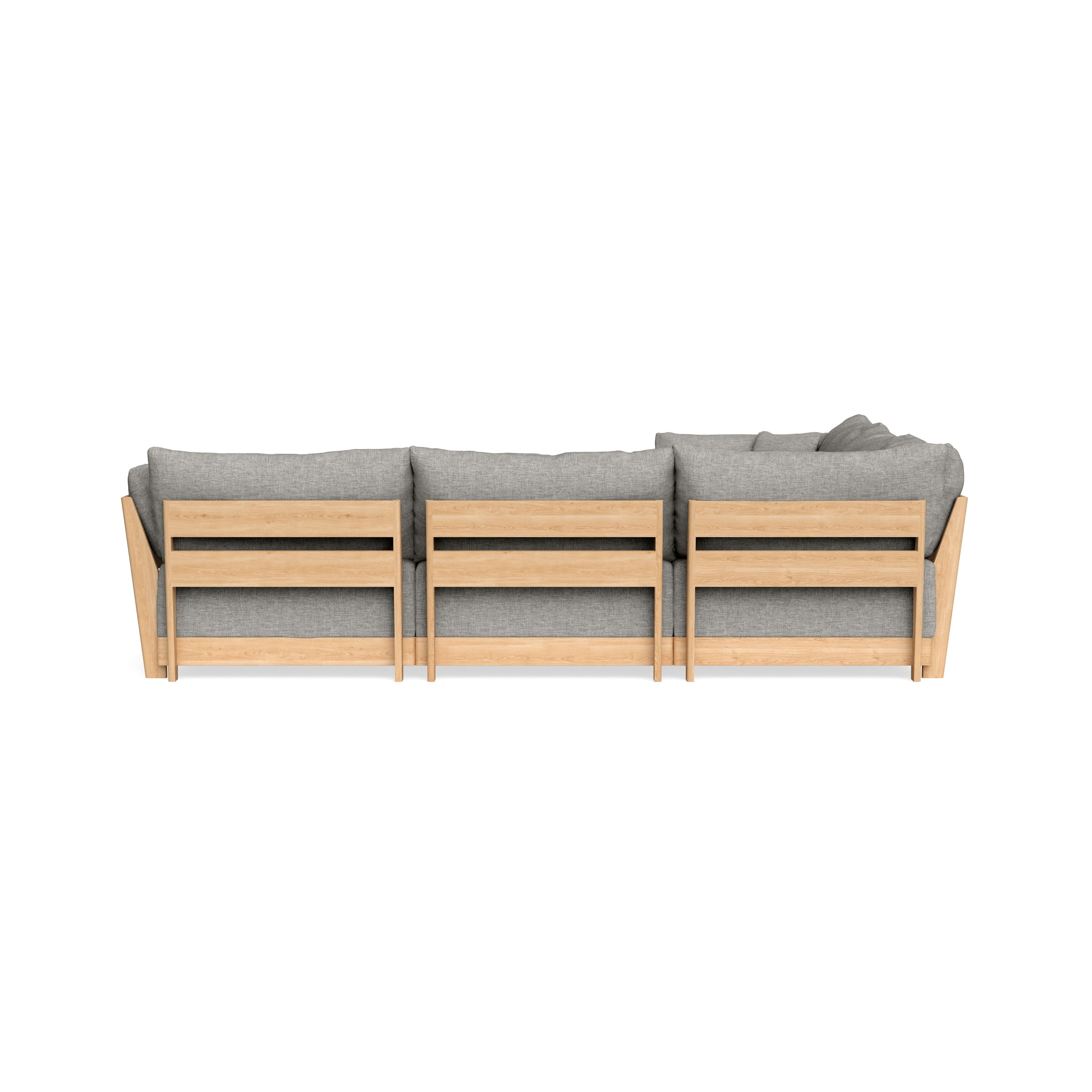 Modular Bondi Latte 5-Seater Corner Sectional in Fog | Classic Blend