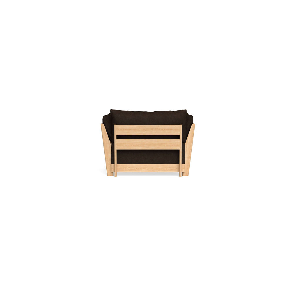 Modular Bondi Latte Armchair + Ottoman in Espresso | Classic Blend