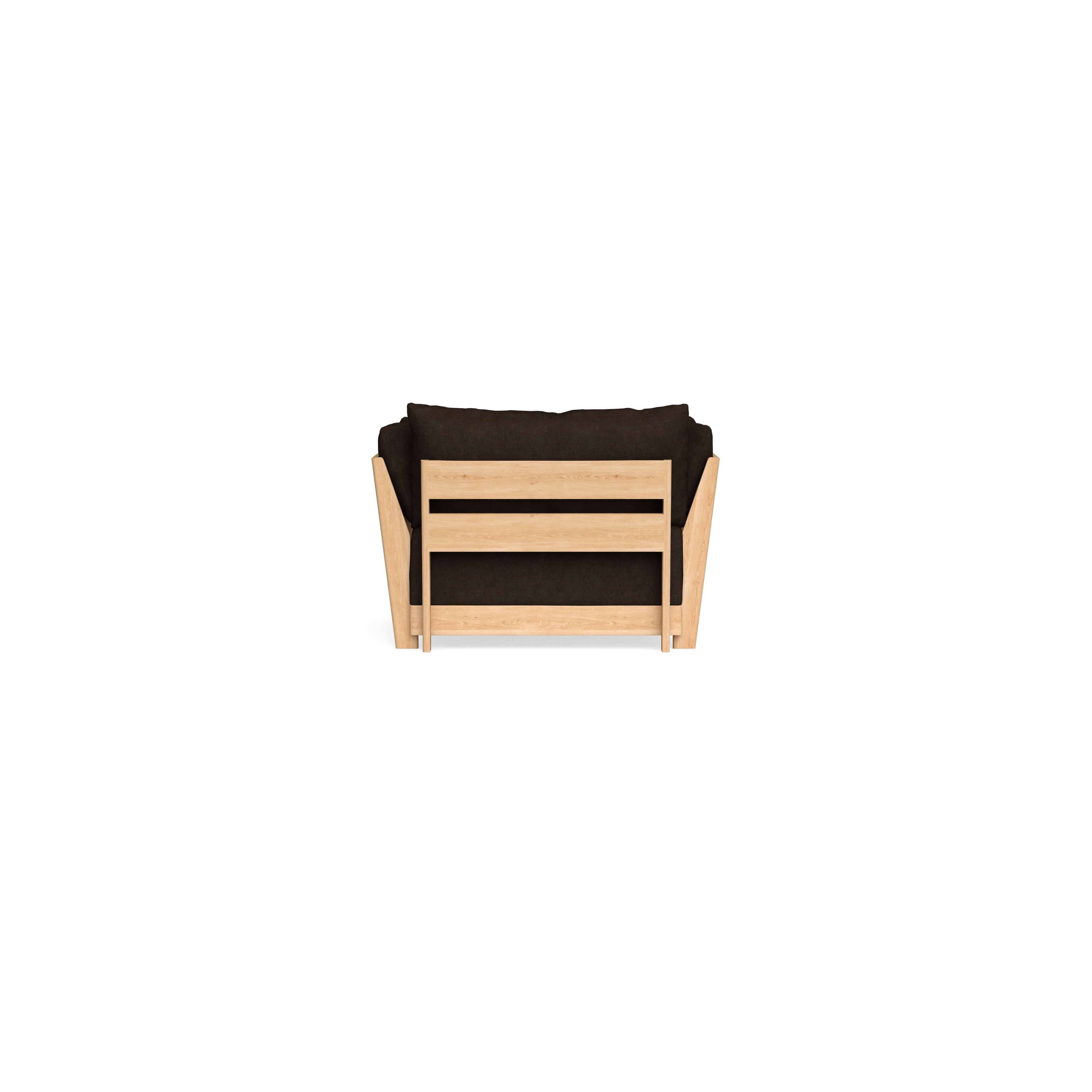 Modular Bondi Latte Armchair + Ottoman in Espresso | Classic Blend