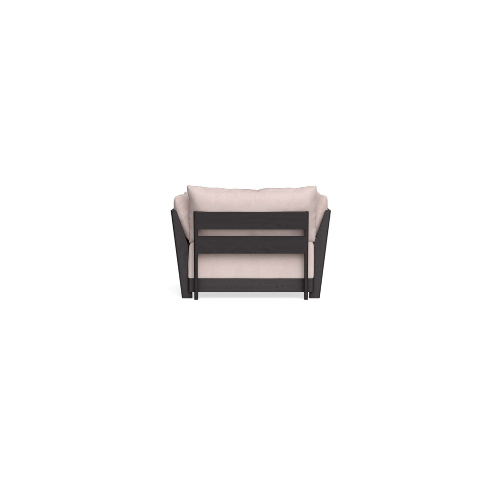Modular Bondi Black Armchair + Ottoman in Blush | Memory Foam Blend