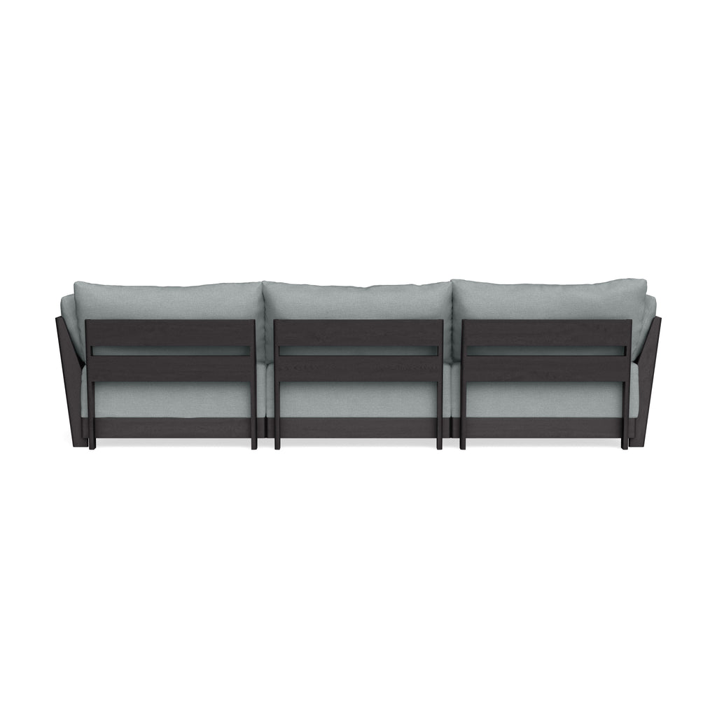 Modular Bondi Black 3-Seater Sectional in Light Steel | Memory Foam Blend