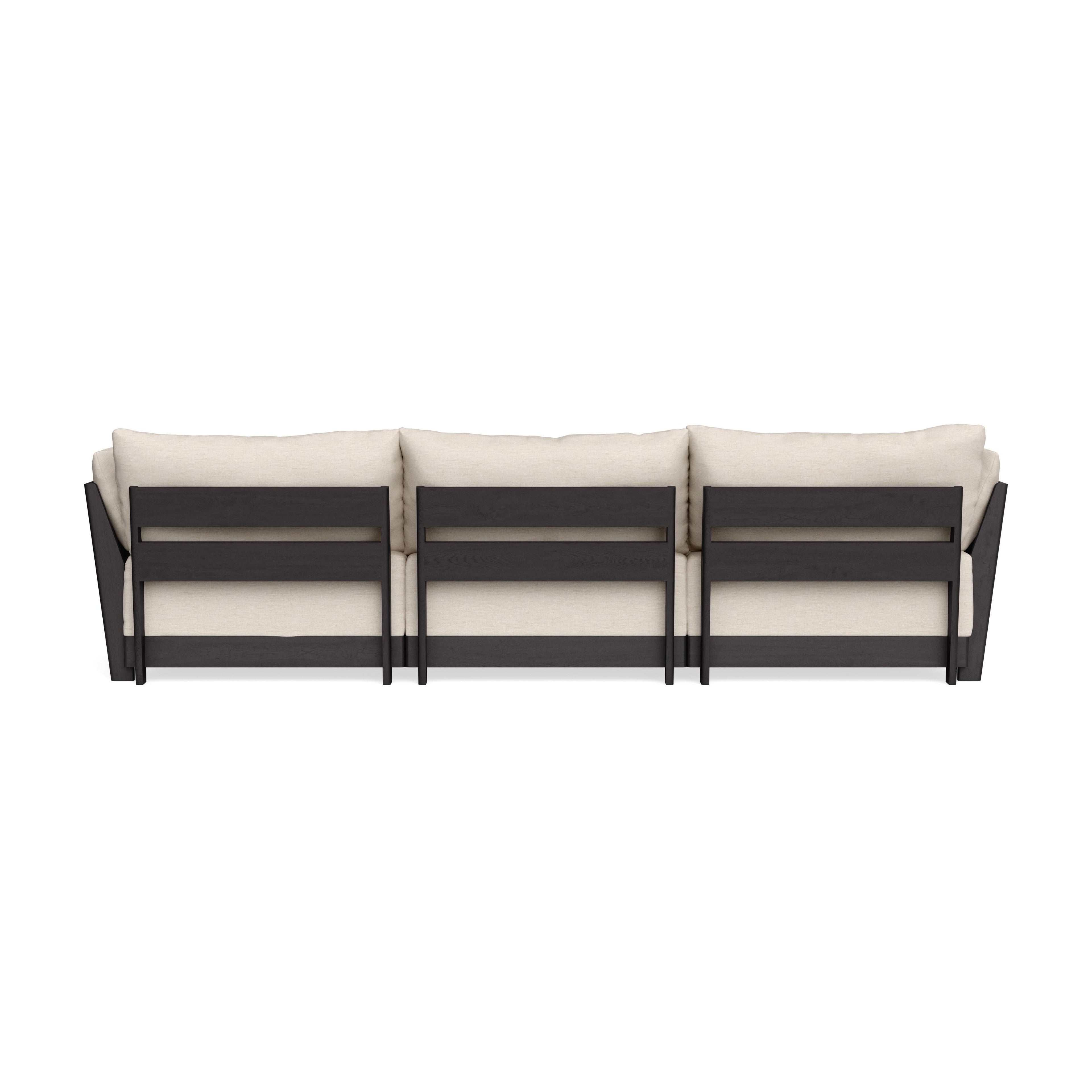 Modular Bondi Black 3-Seater Sectional in Seashell | Classic Blend