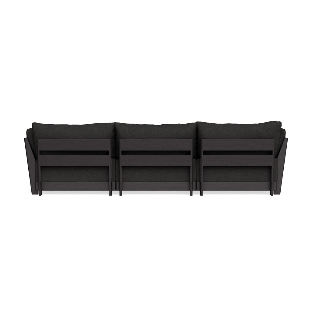 Modular Bondi Black 3-Seater Daybed Sofa Sectional in Peppercorn | Classic Blend