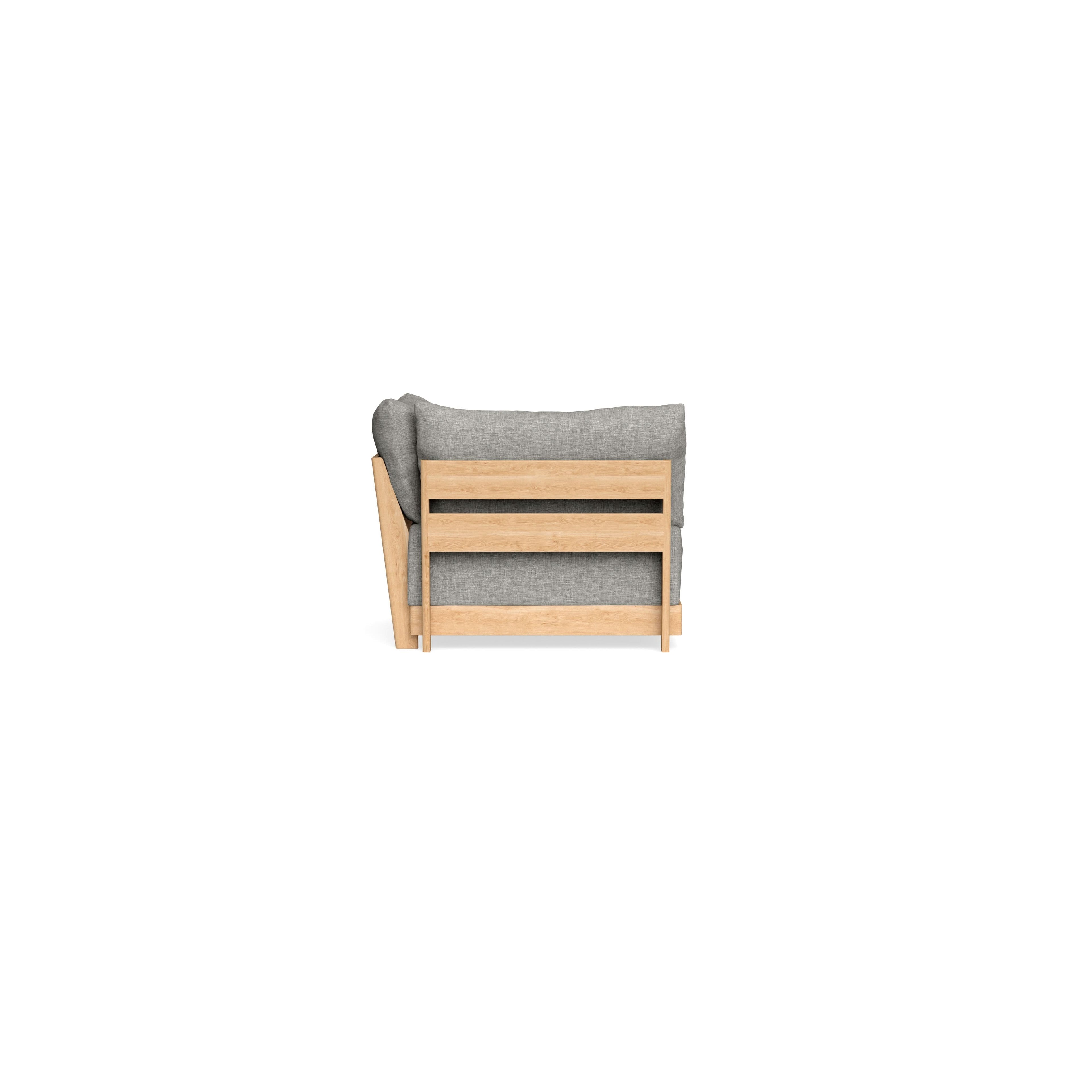Modular Bondi Latte Corner Chair in Fog | Memory Foam Blend