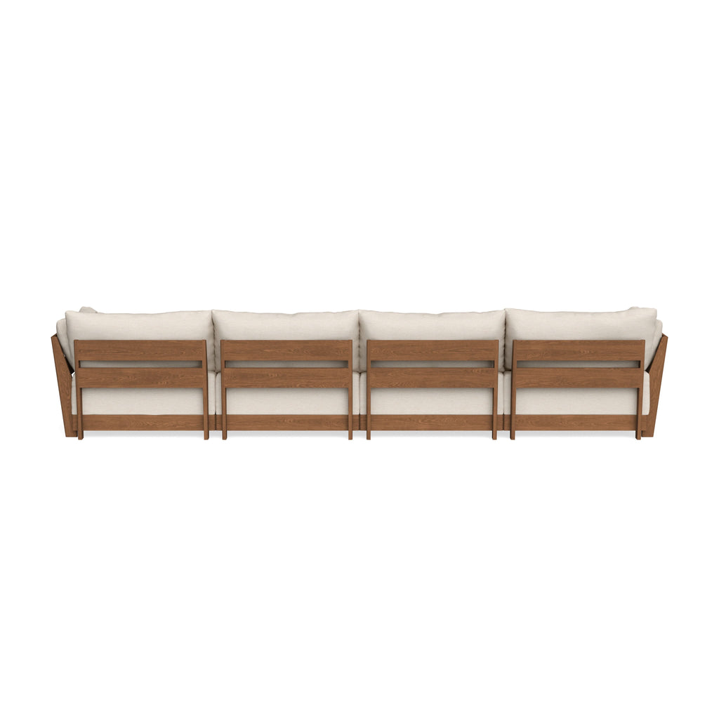 Modular Bondi Espresso 4-Seater Sofa in Seashell | Memory Foam Blend