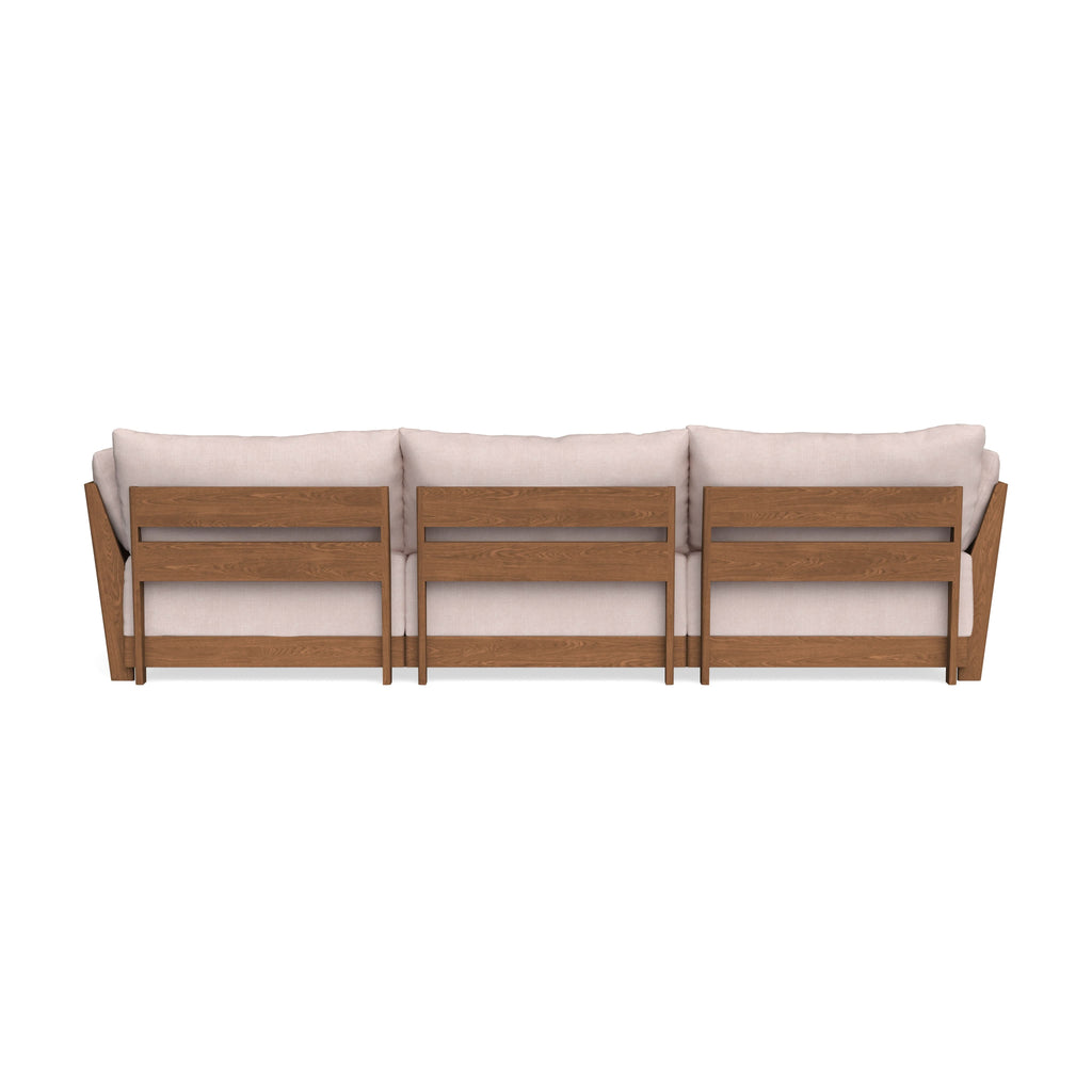 Modular Bondi Espresso 3-Seater U-Sectional in Blush | Memory Foam Blend