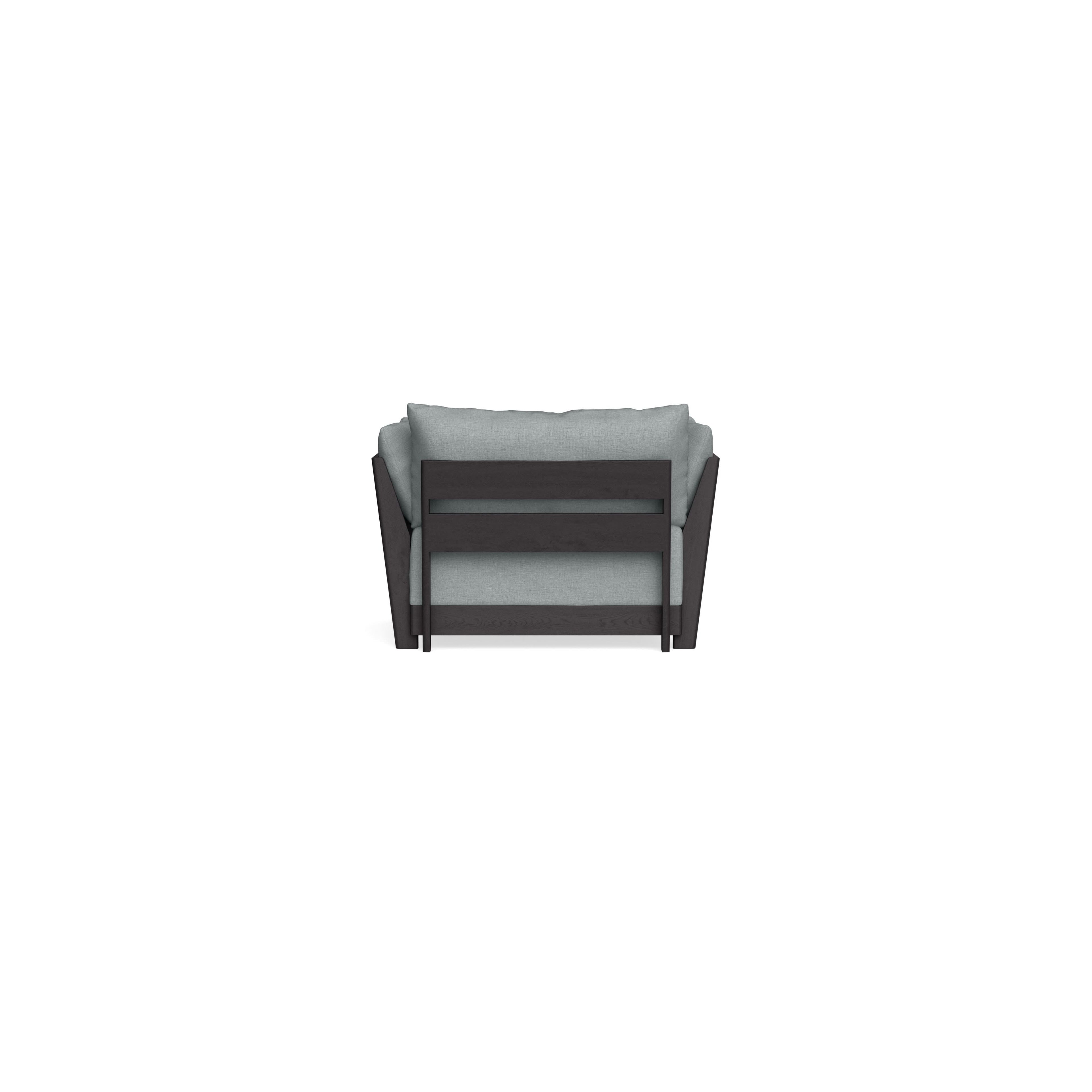 Modular Bondi Black Armchair in Light Steel | Memory Foam Blend