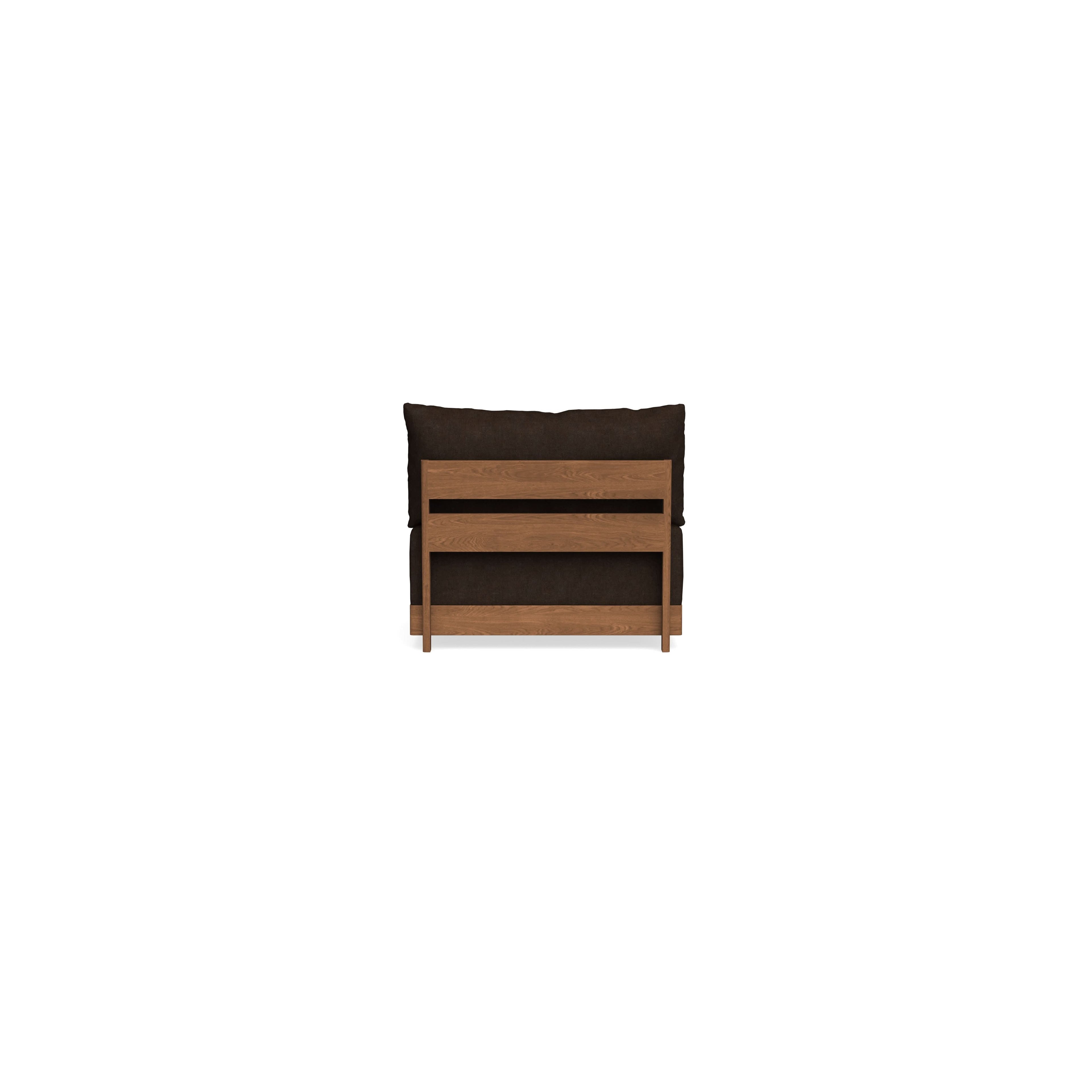 Modular Bondi Espresso Armless Chair in Espresso | Classic Blend
