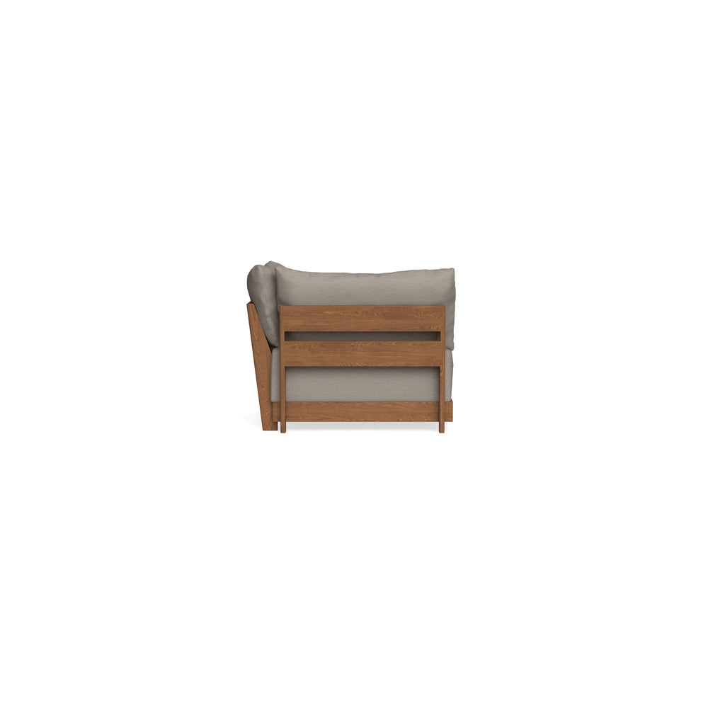 Modular Bondi Espresso Corner Chair in Cinder Gray | Memory Foam Blend