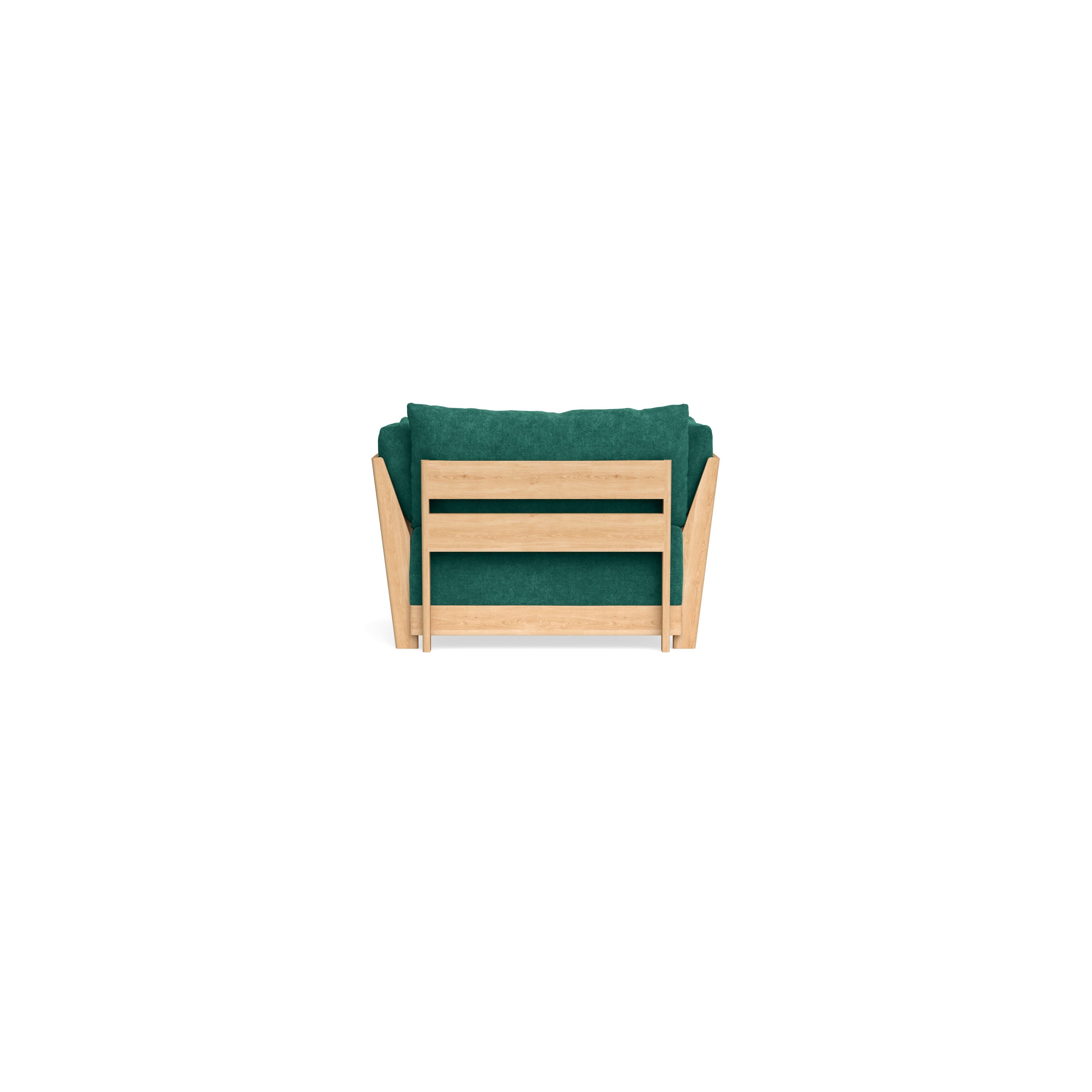 Modular Bondi Latte Armchair + Ottoman in Jade Green | Classic Blend