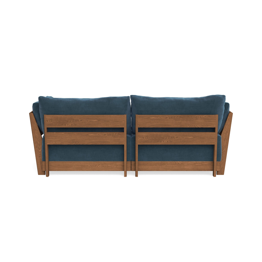Modular Bondi Espresso 2-Seater Sofa in Oxford Blue | Classic Blend