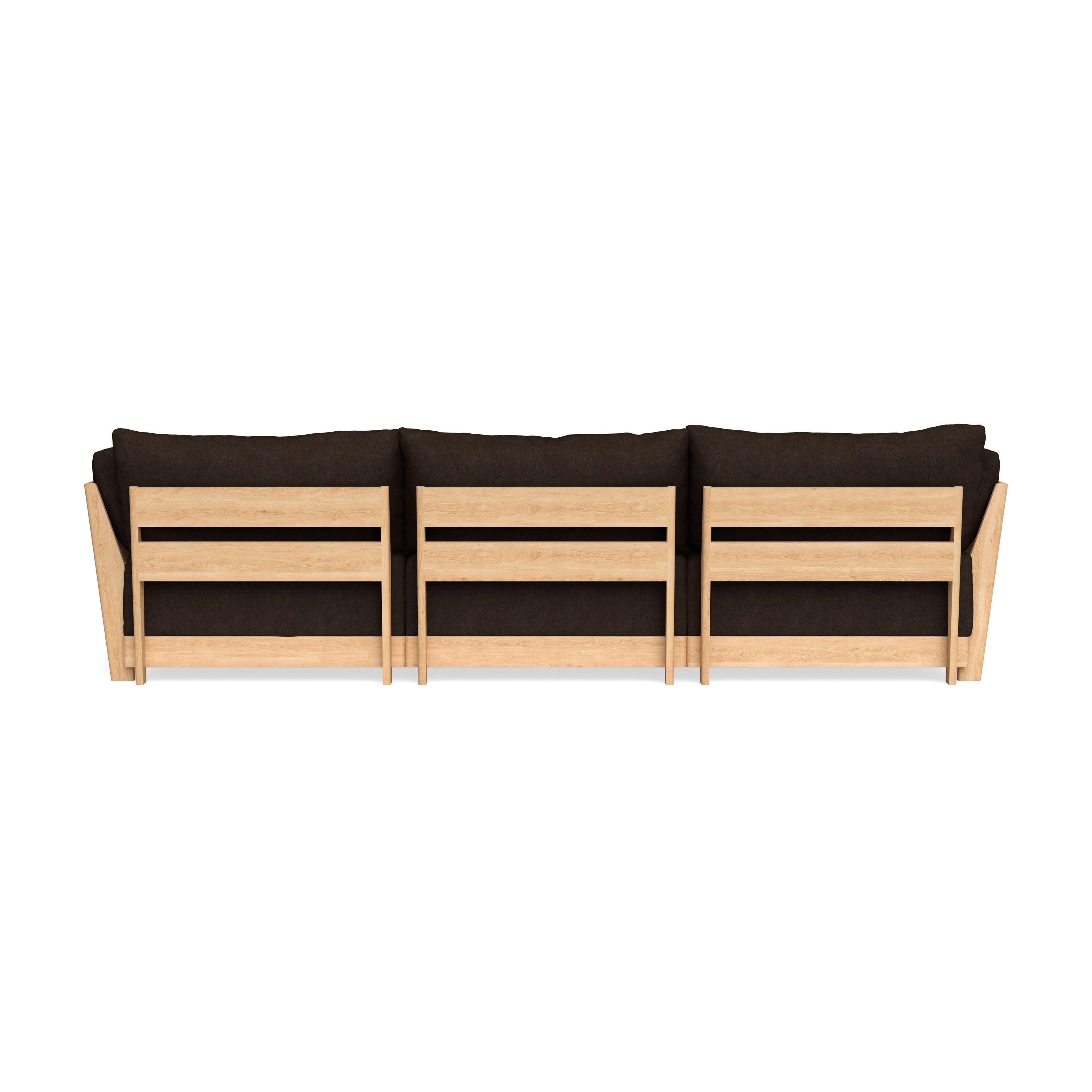 Modular Bondi Latte 3-Seater Sectional in Espresso | Classic Blend