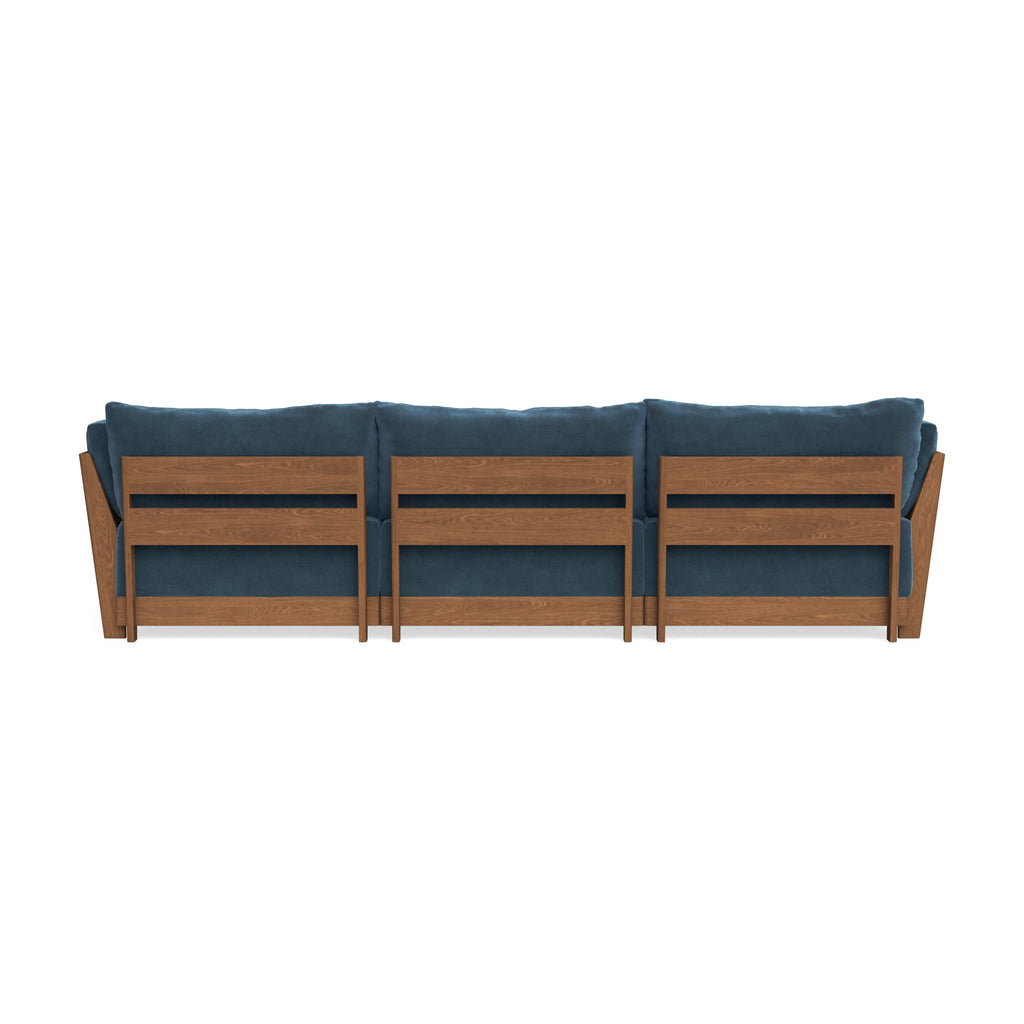 Modular Bondi Espresso 3-Seater U-Sectional in Oxford Blue | Classic Blend
