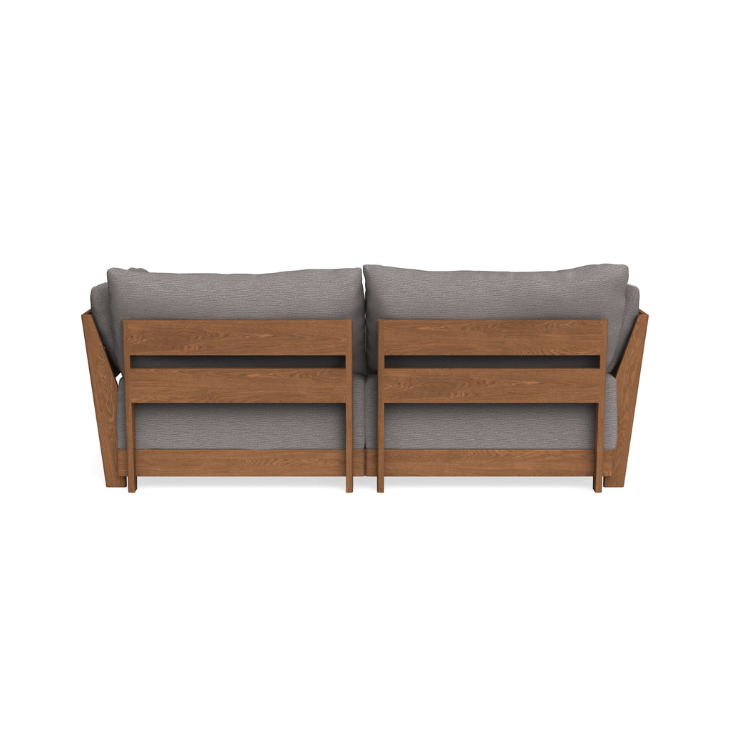 Modular Bondi Espresso 2-Seater Sectional in Cement | Memory Foam Blend