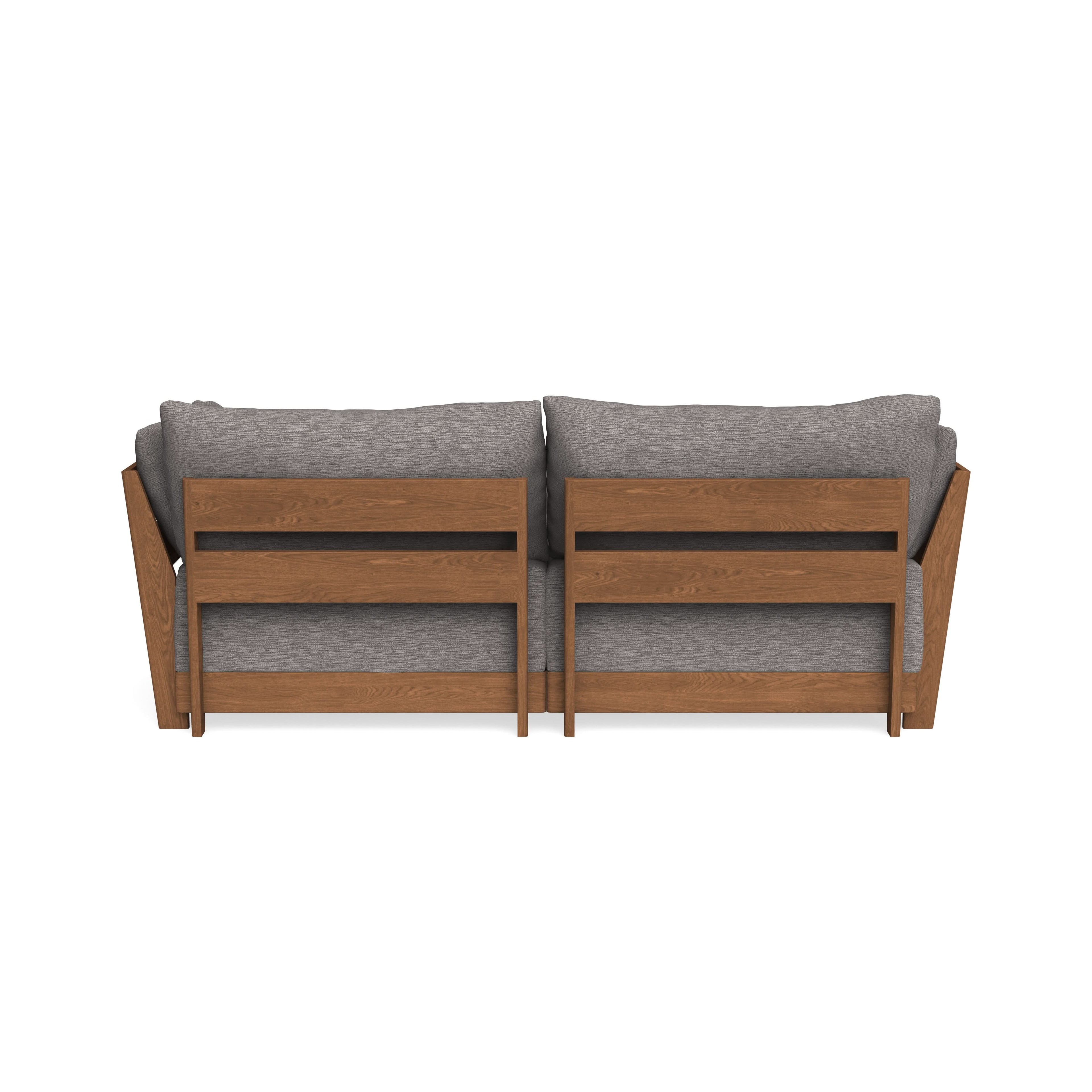 Modular Bondi Espresso 2-Seater Sectional in Cement | Memory Foam Blend