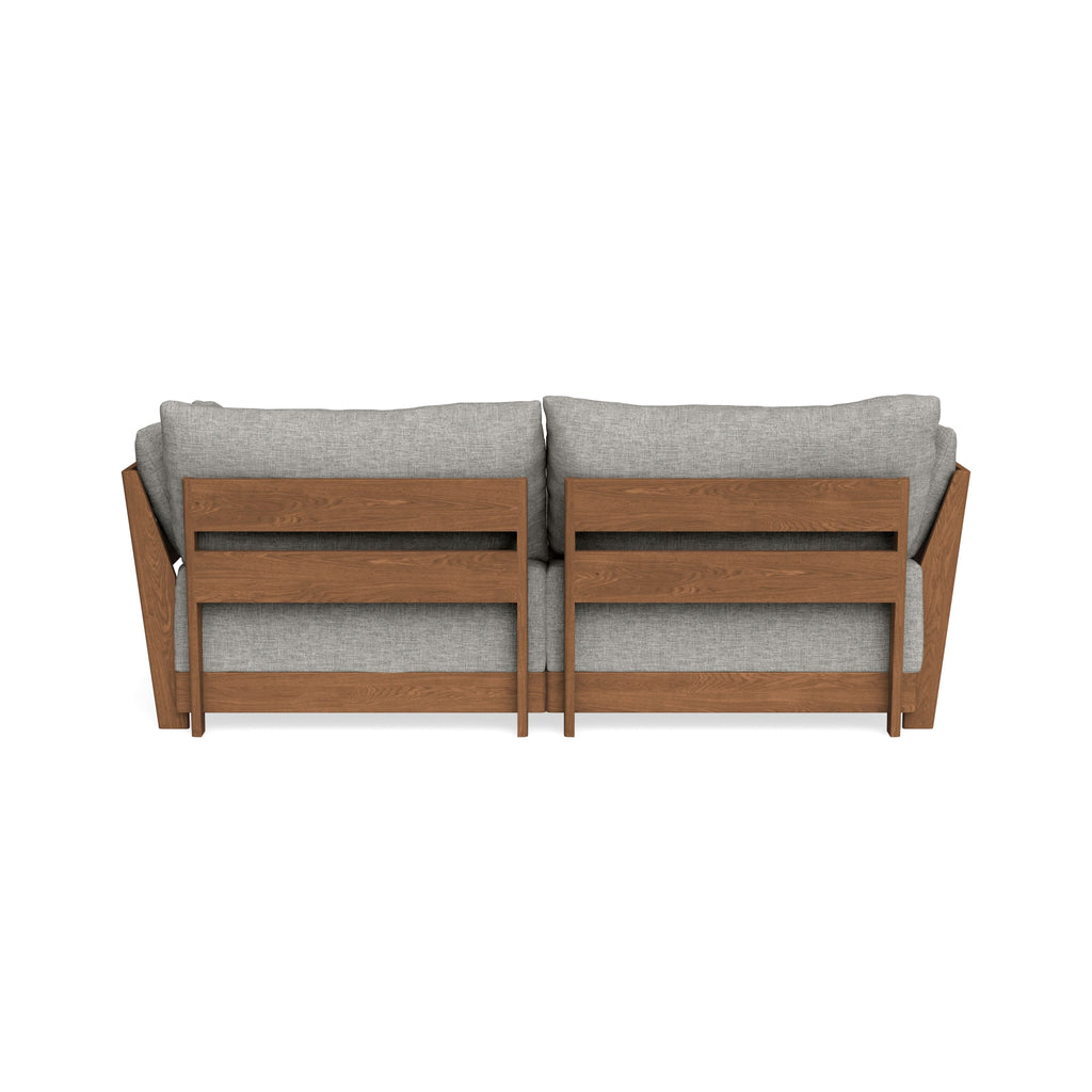 Modular Bondi Espresso 2-Seater Sectional in Fog | Memory Foam Blend