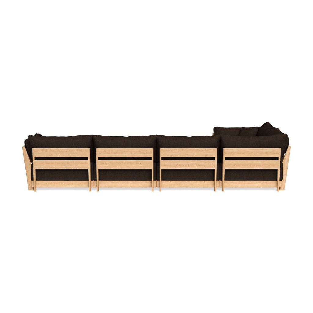 Modular Bondi Latte 5-Seater L-Sectional in Espresso | Classic Blend