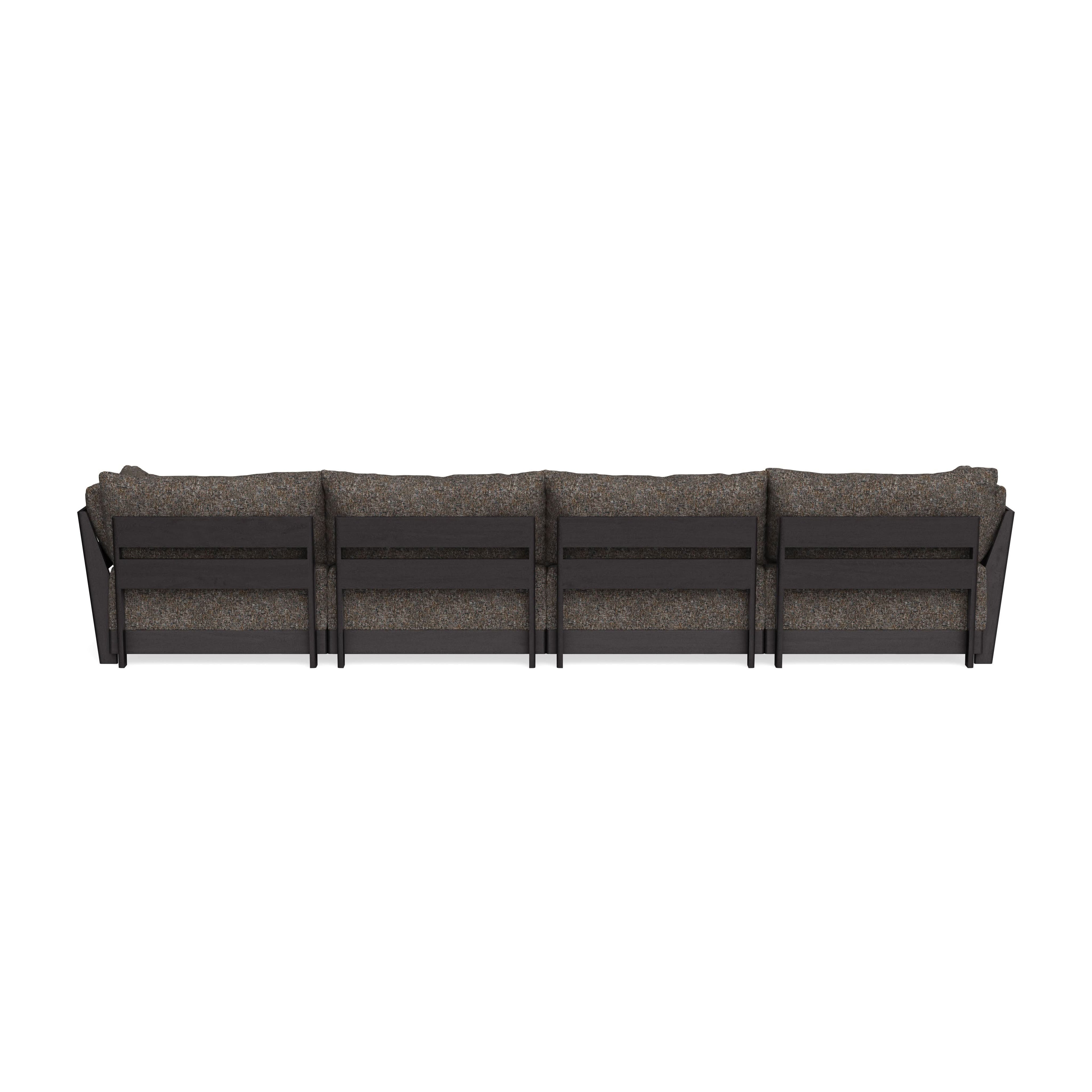 Modular Bondi Black 4-Seater Sofa in Eclipse | Classic Blend