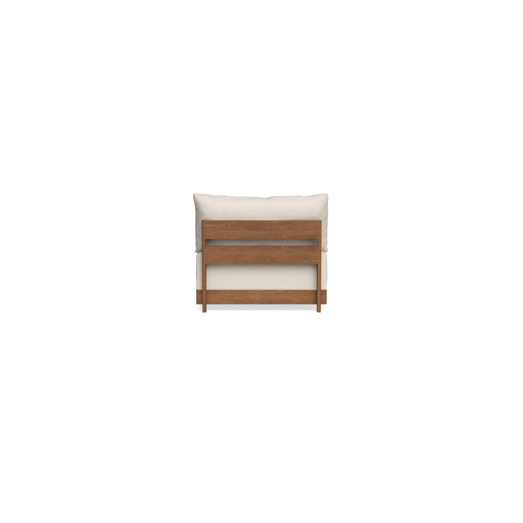 Modular Bondi Espresso Armless Chair in Seashell | Memory Foam Blend