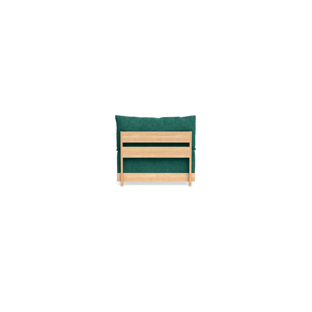 Modular Bondi Latte Armless Chair in Jade Green | Classic Blend