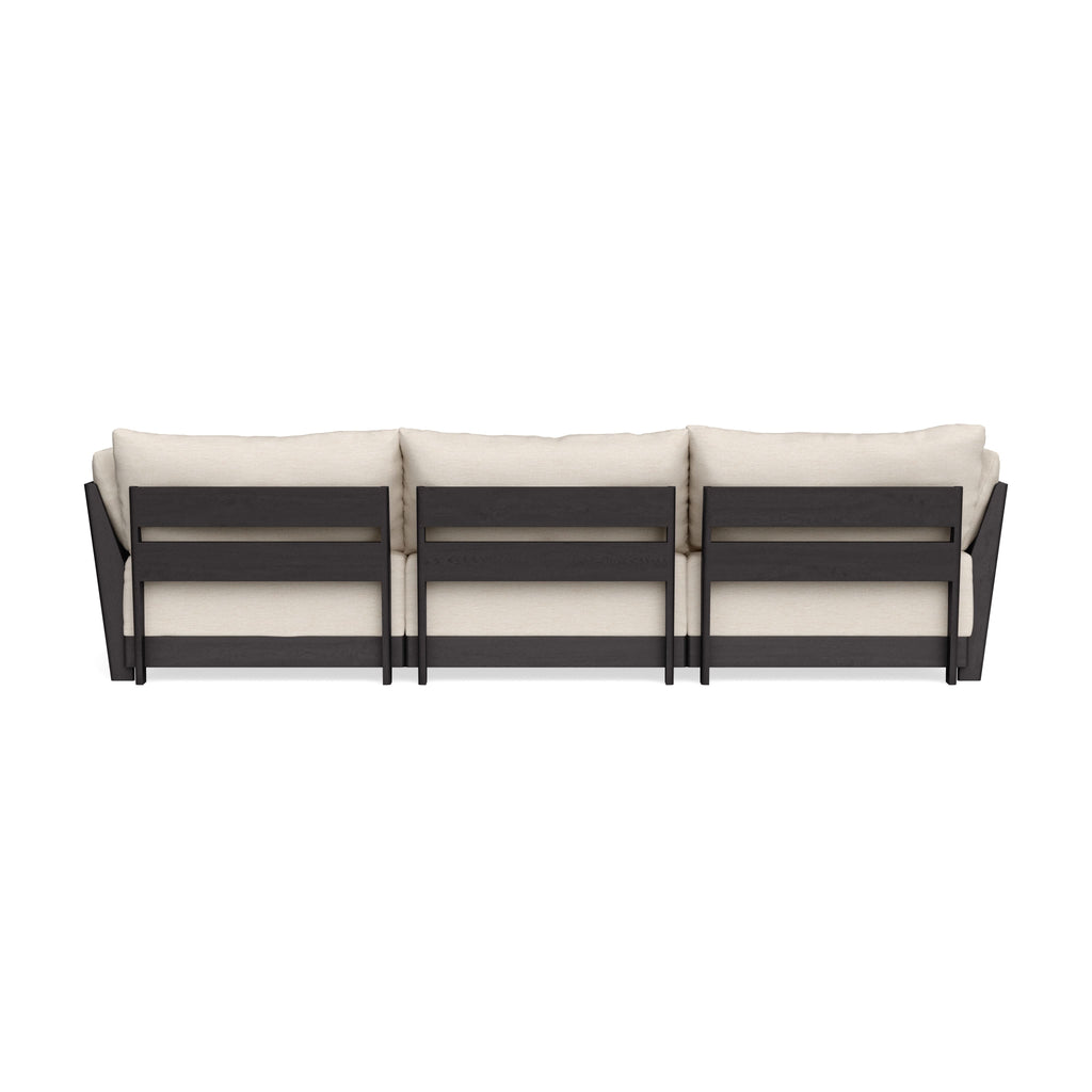 Modular Bondi Black 3-Seater U-Sectional in Seashell | Classic Blend