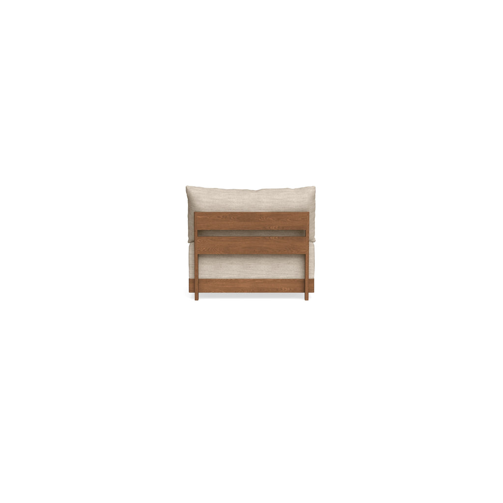 Modular Bondi Espresso Armless Chair in Wheat | Memory Foam Blend