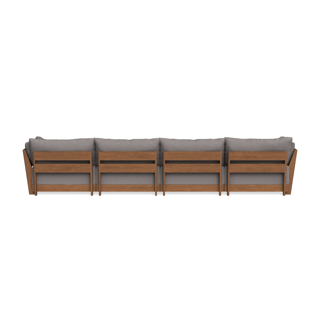 Modular Bondi Espresso 4-Seater Sofa in Cement | Classic Blend