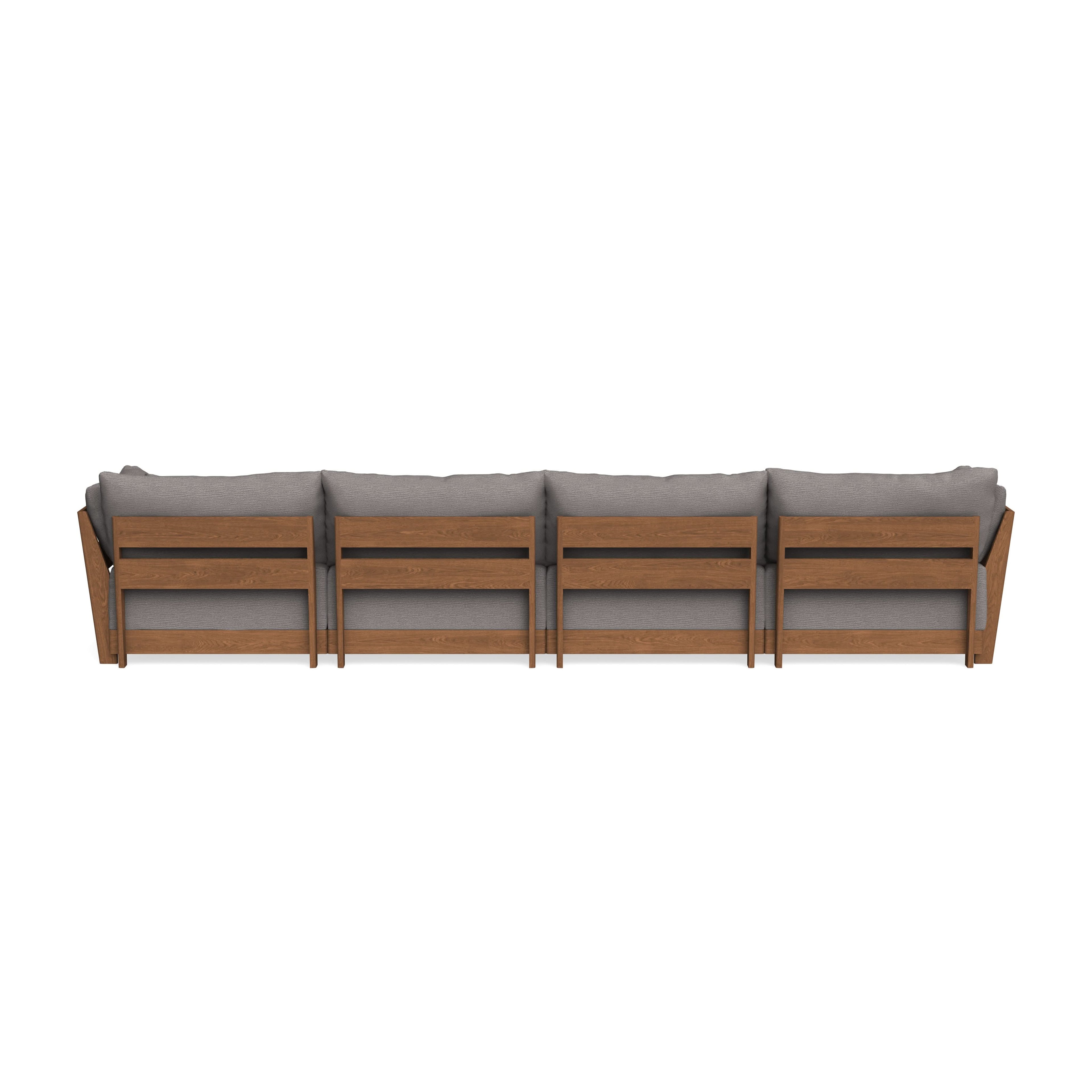 Modular Bondi Espresso 4-Seater Sofa in Cement | Classic Blend