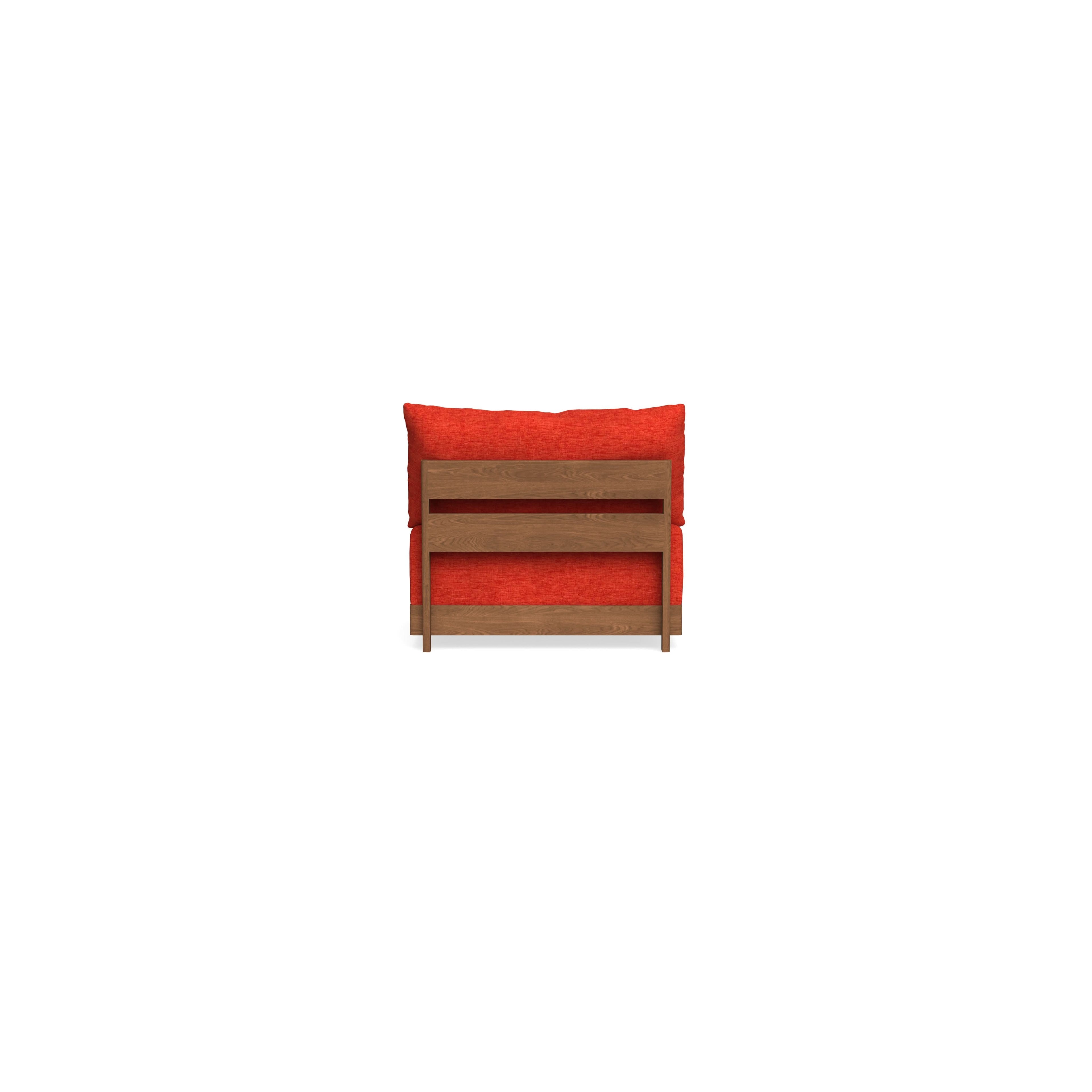 Modular Bondi Espresso Armless Chair in Poppy Orange | Classic Blend