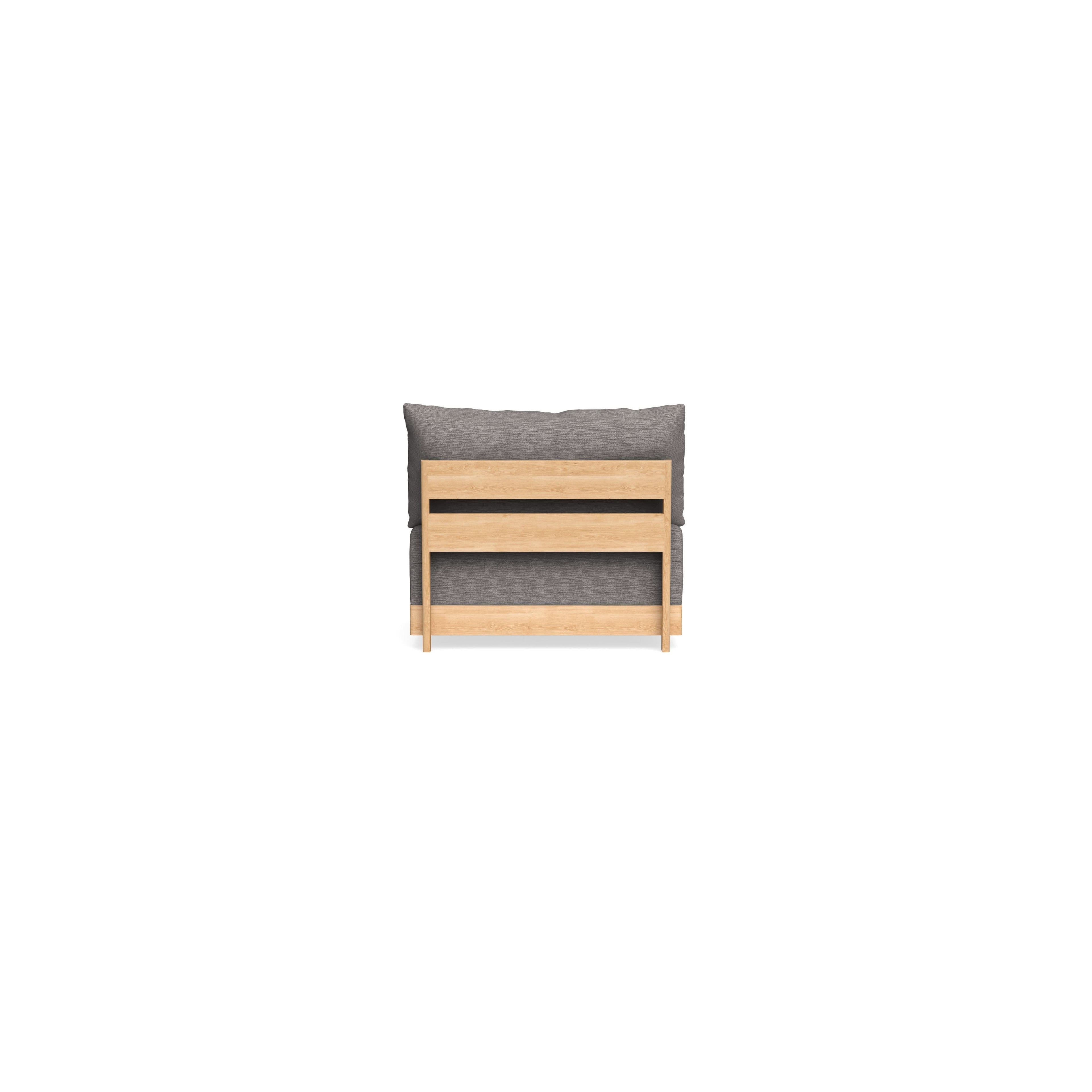 Modular Bondi Latte Armless Chair in Cement | Classic Blend