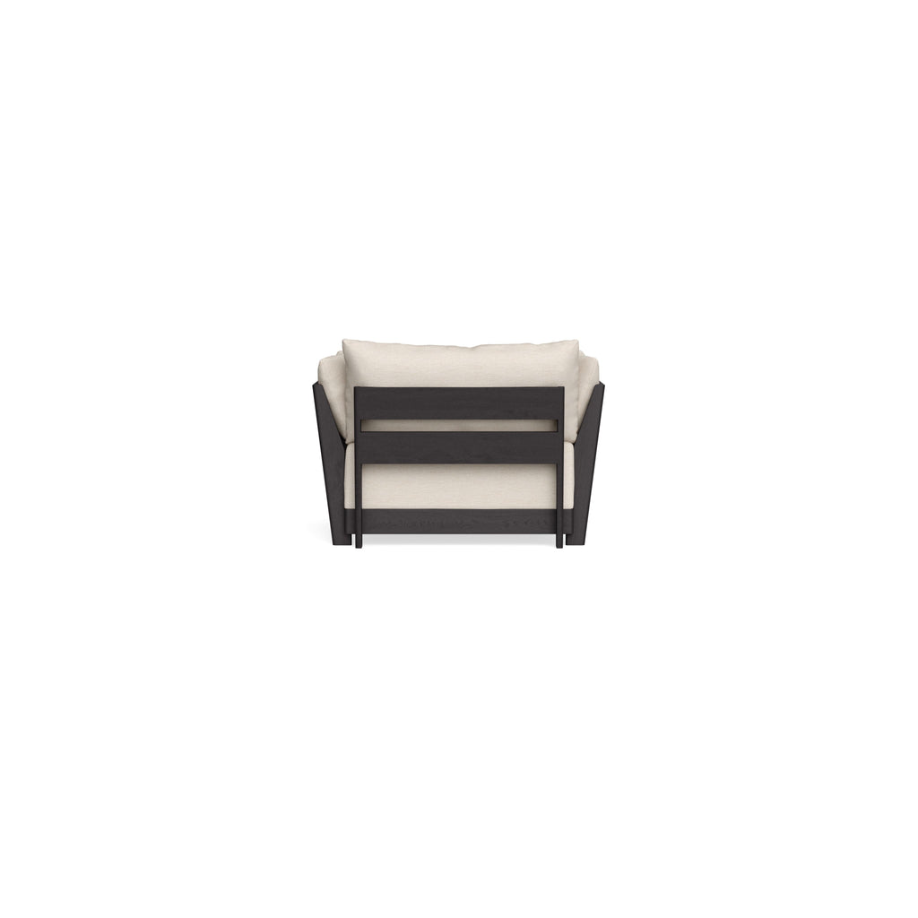 Modular Bondi Black Armchair + Ottoman in Seashell | Classic Blend