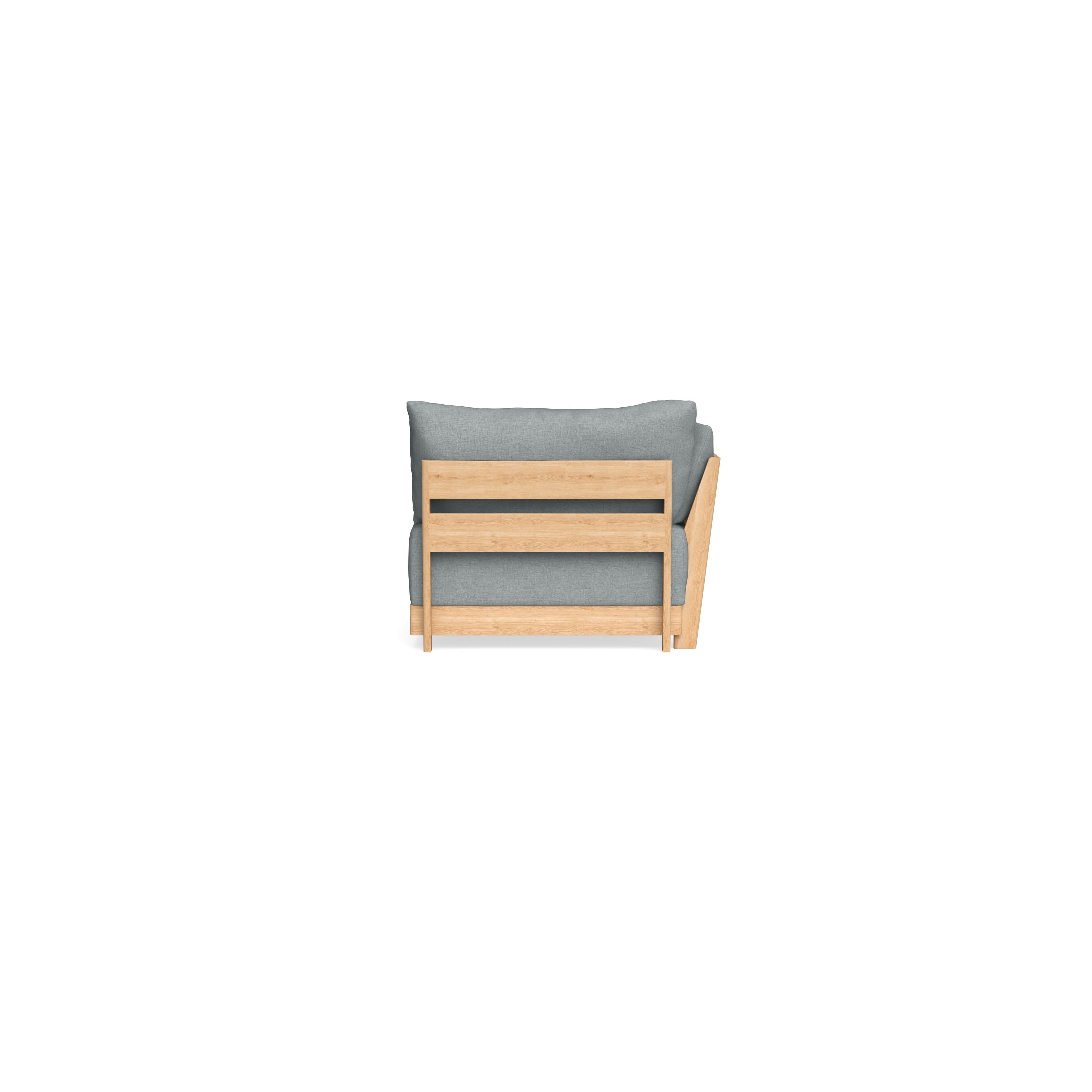 Modular Bondi Latte End Chair in Light Steel | Memory Foam Blend