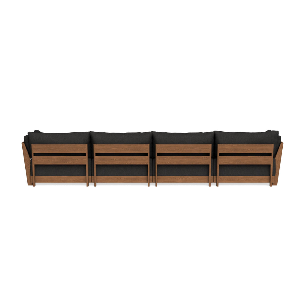 Modular Bondi Espresso 4-Seater Sectional in Peppercorn | Classic Blend