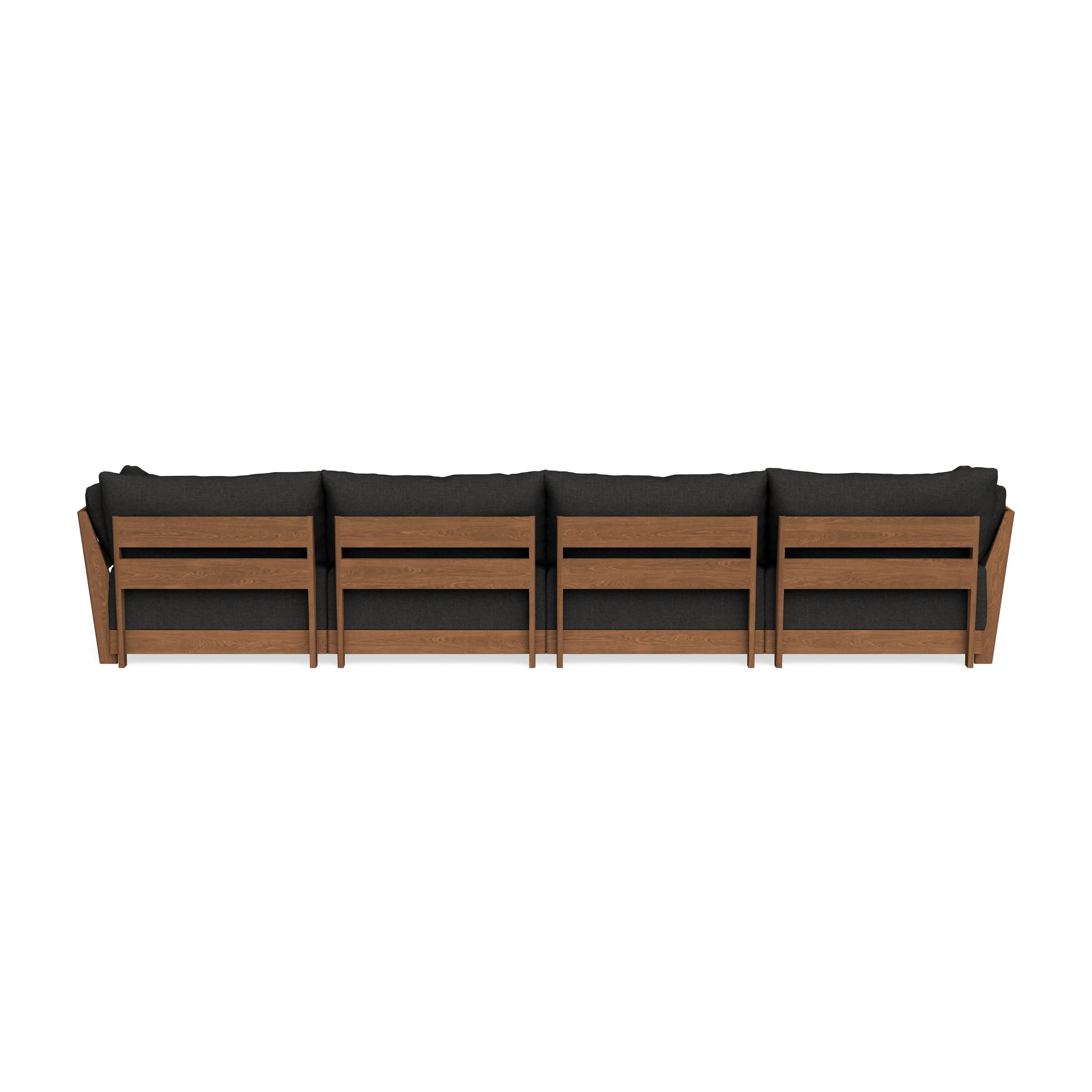 Modular Bondi Espresso 4-Seater Sectional in Peppercorn | Classic Blend