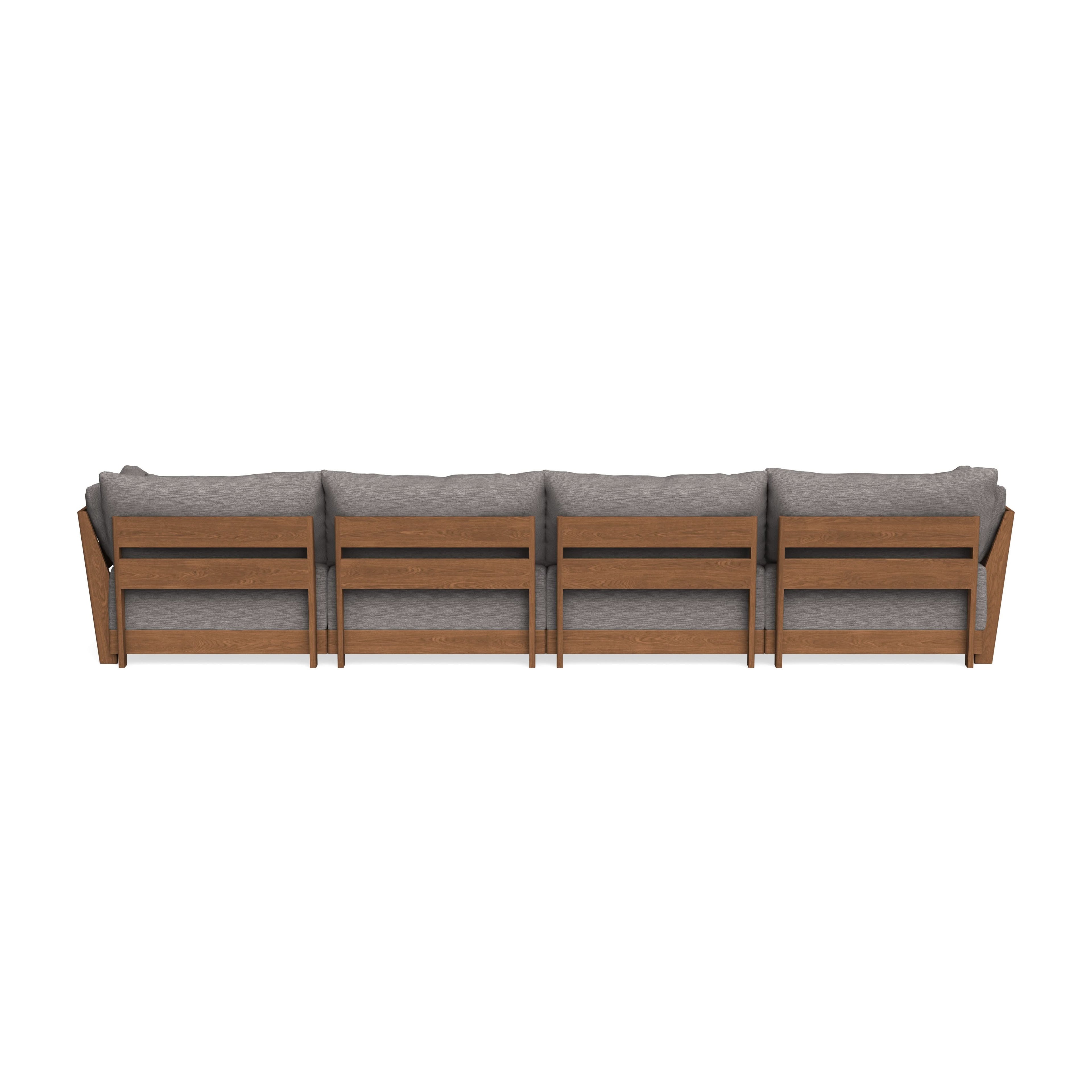 Modular Bondi Espresso 4-Seater U-Sectional in Cement | Classic Blend