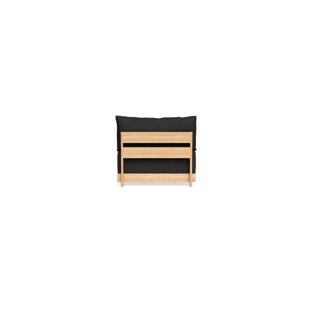 Modular Bondi Latte Armless Chair in Peppercorn | Memory Foam Blend