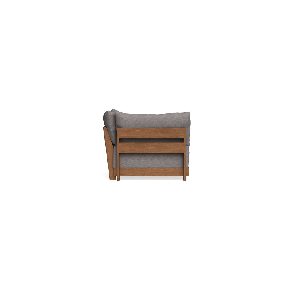 Modular Bondi Espresso Corner Chair in Cement | Classic Blend
