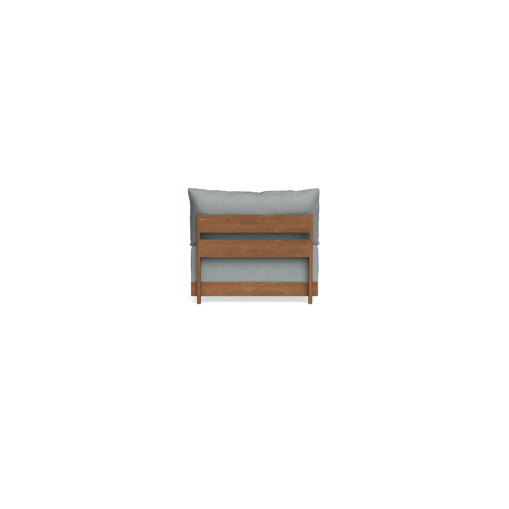 Modular Bondi Espresso Armless Chair in Light Steel | Classic Blend