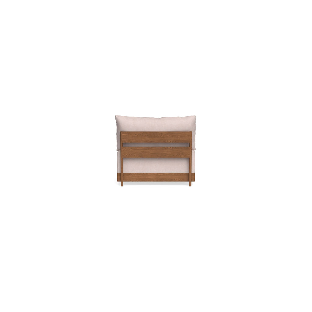 Modular Bondi Espresso Armless Chair in Blush | Classic Blend