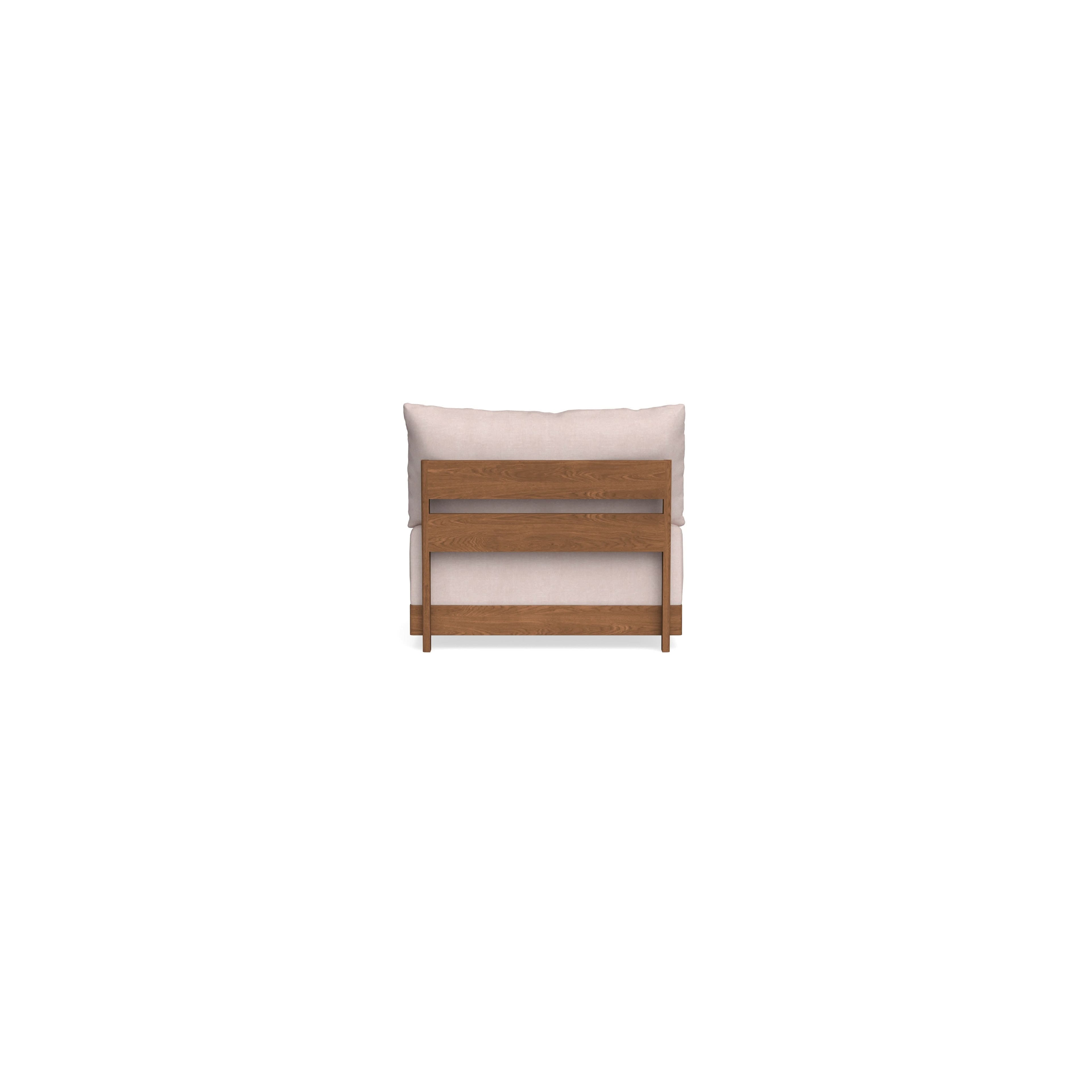 Modular Bondi Espresso Armless Chair in Blush | Classic Blend