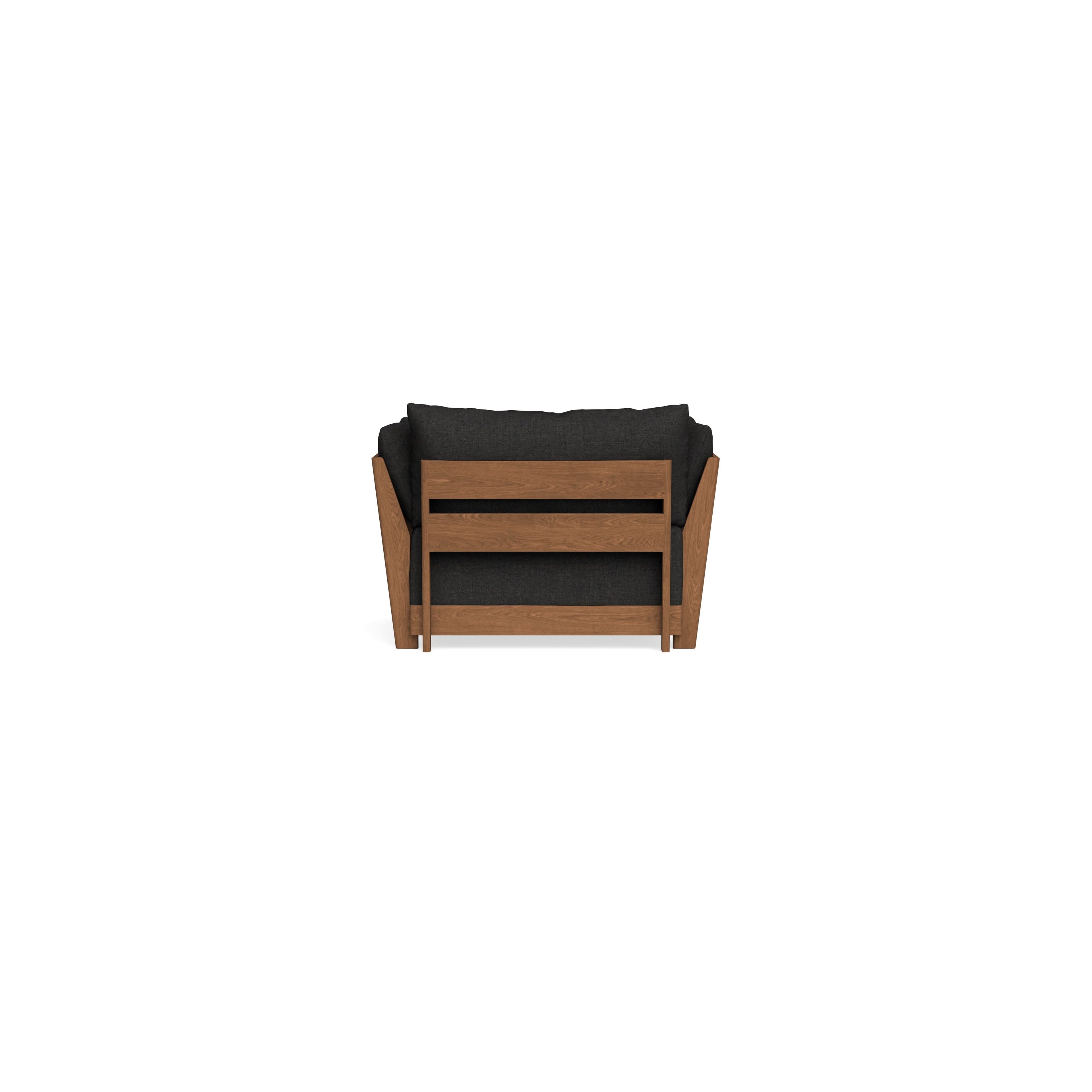 Modular Bondi Espresso Armchair + Ottoman in Peppercorn | Classic Blend