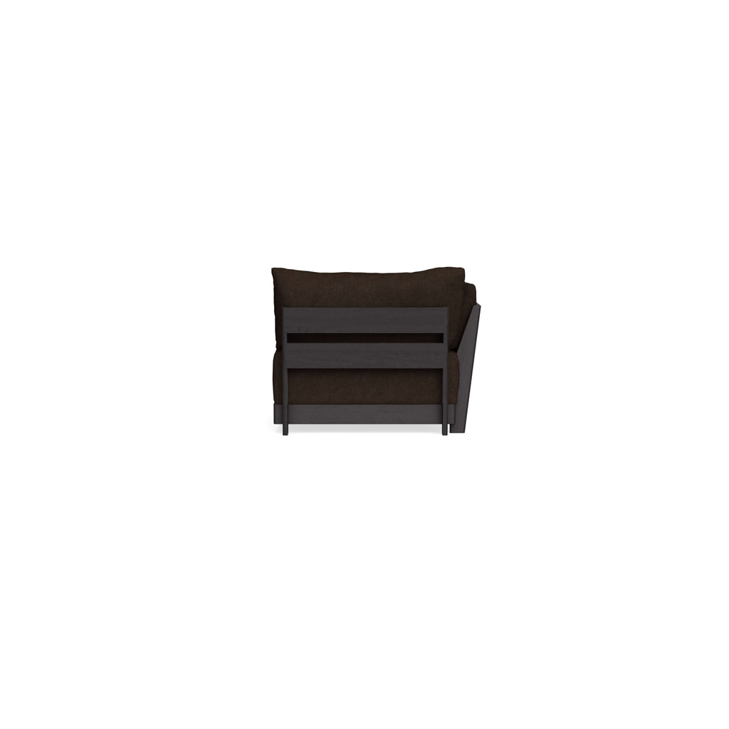 Modular Bondi Black End Chair in Espresso | Memory Foam Blend