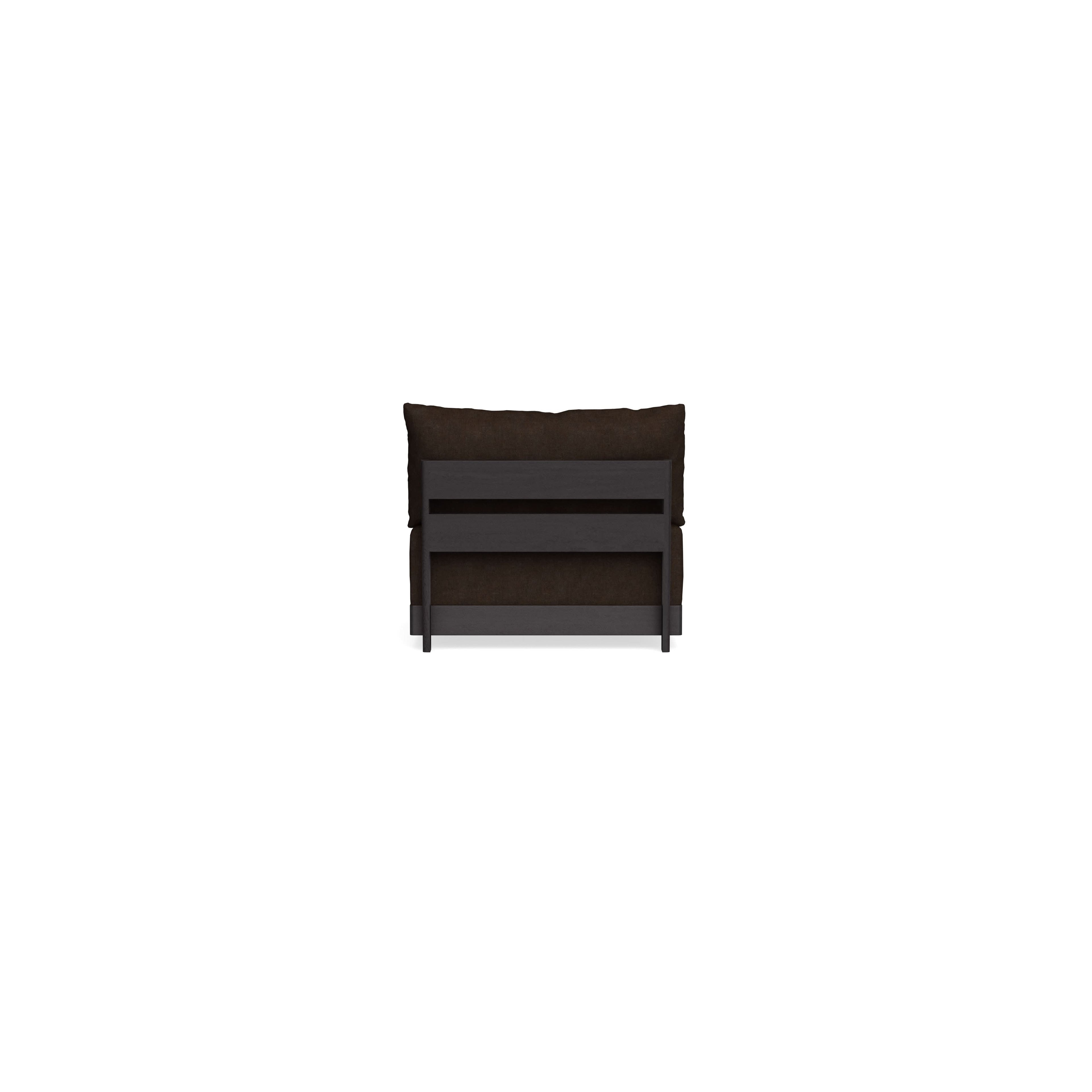 Modular Bondi Black Armless Chair in Espresso | Memory Foam Blend