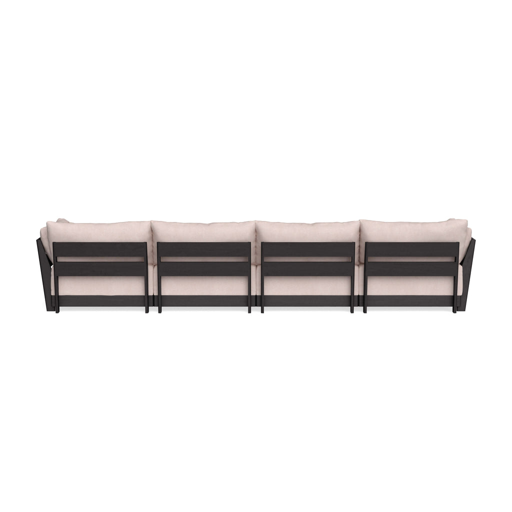 Modular Bondi Black 4-Seater Sofa in Blush | Classic Blend