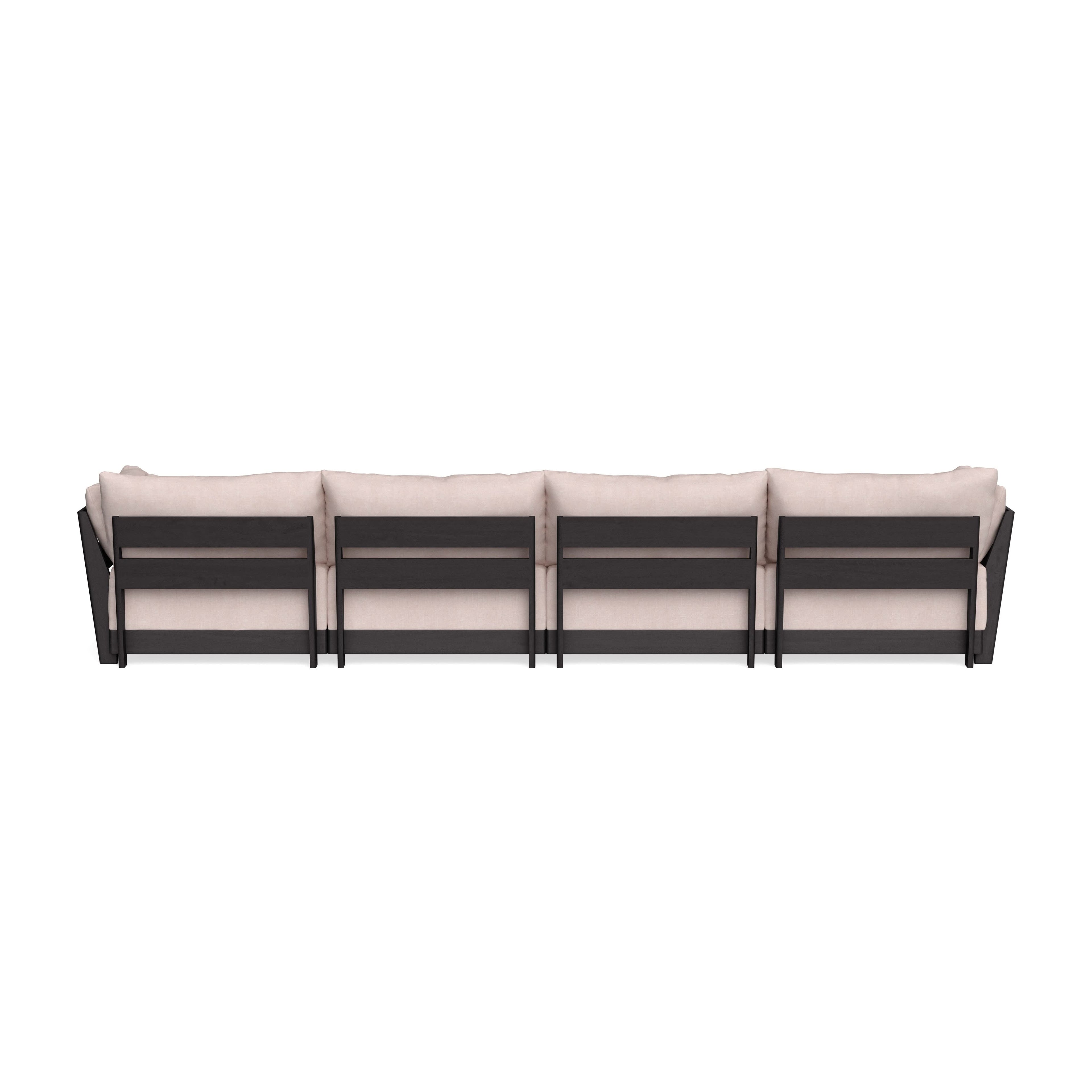 Modular Bondi Black 4-Seater Sofa in Blush | Classic Blend