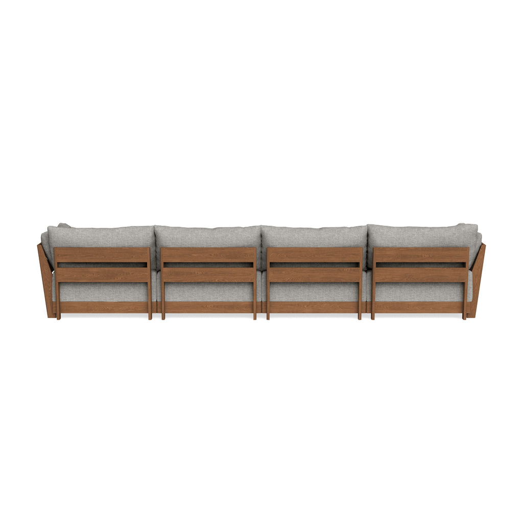 Modular Bondi Espresso 4-Seater U-Sectional in Fog | Classic Blend